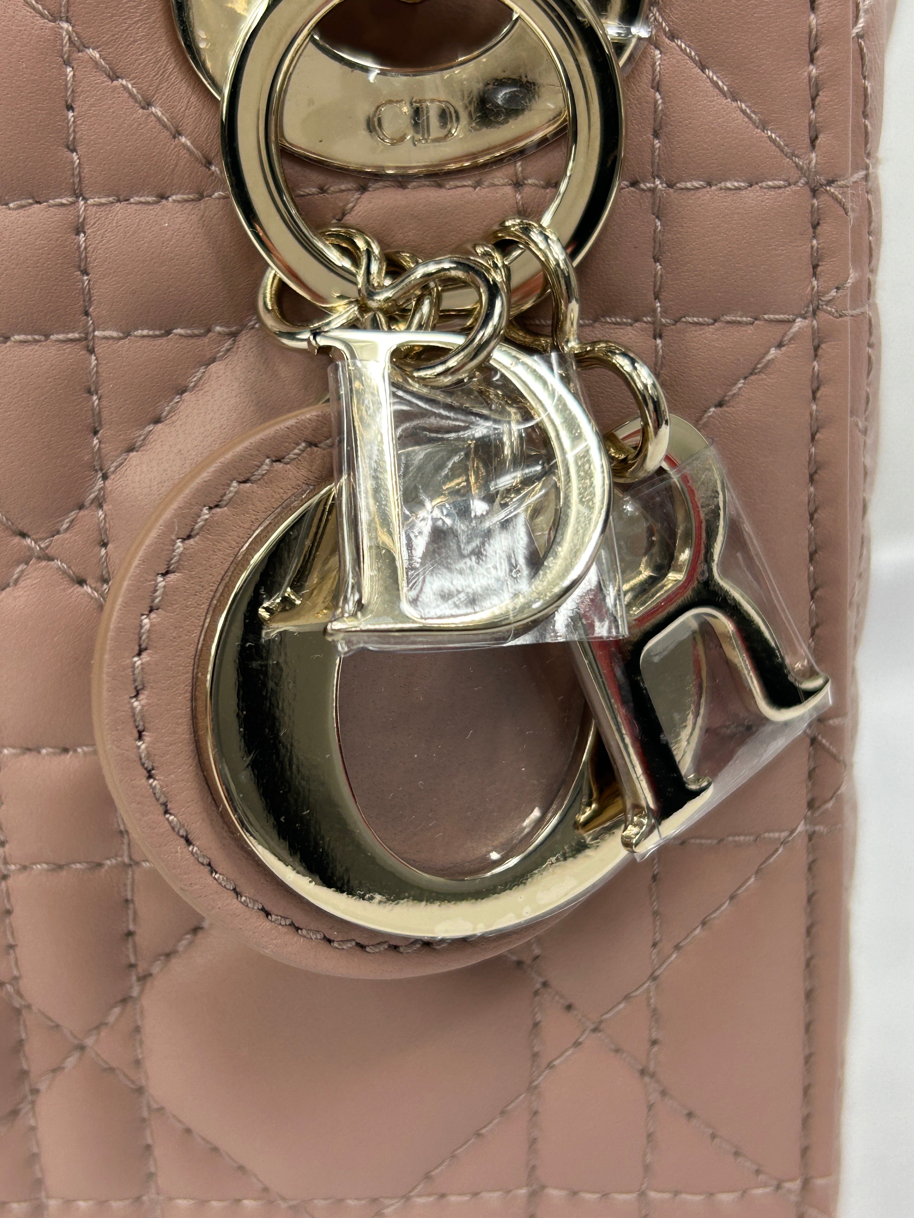 Mini Rose Des Vents Cannage Lambskin Lady Dior W/GHW