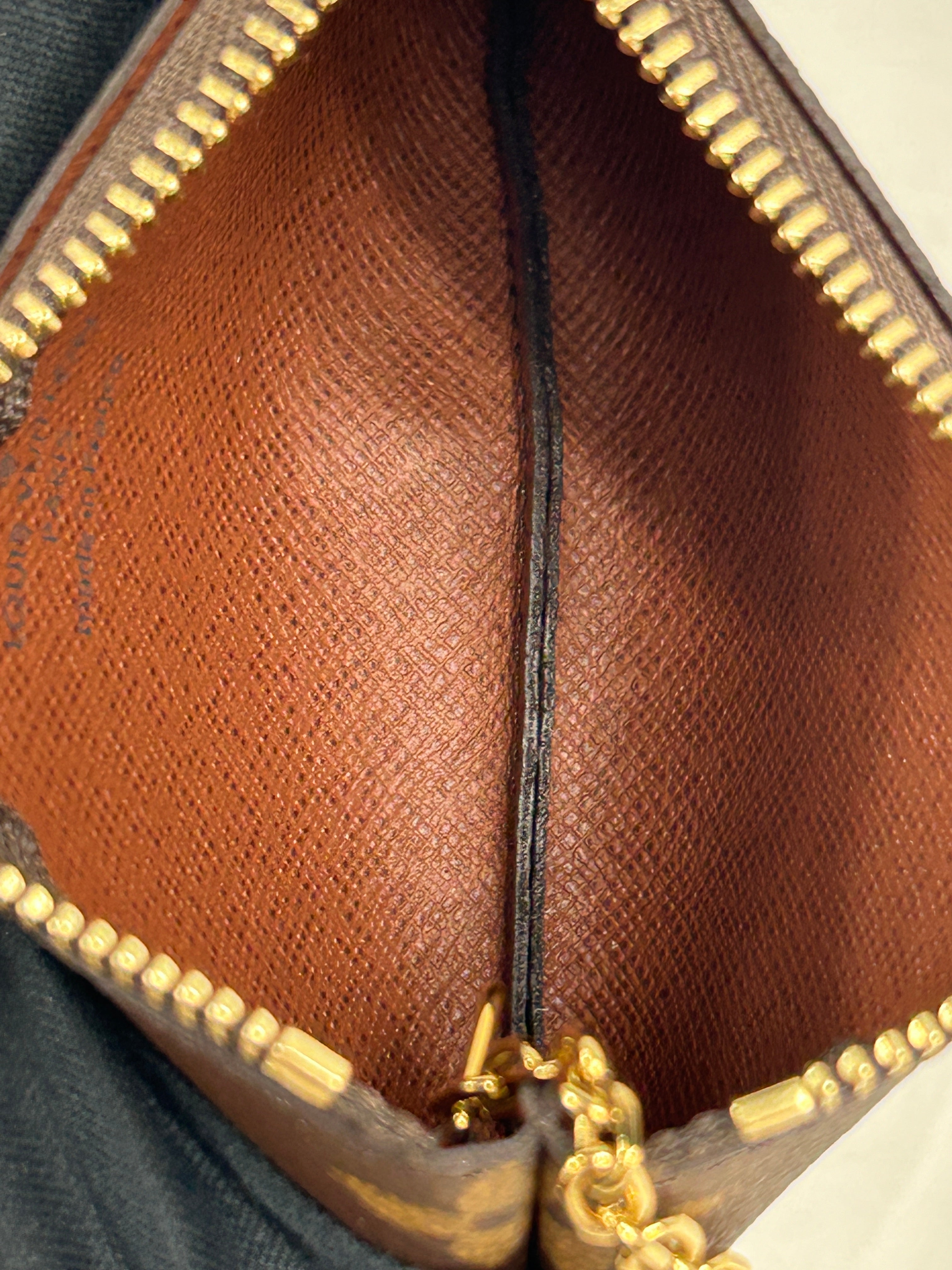 Monogram Coated Canvas Key Coin Pouch W GHW