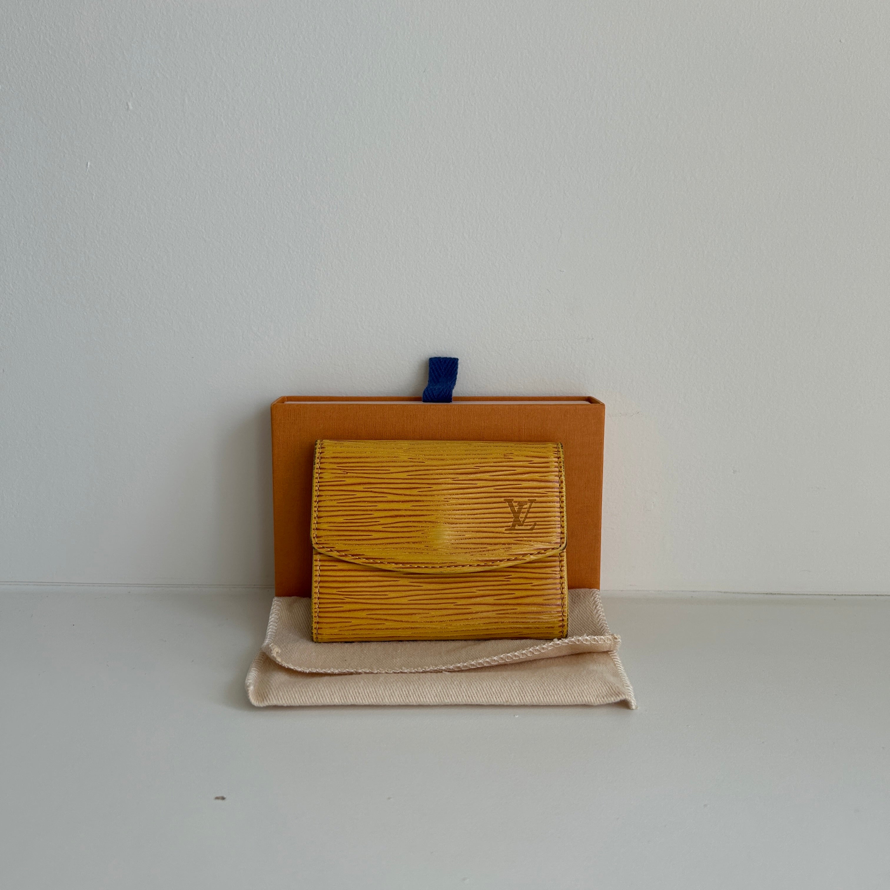 Yellow Epi Leather Elise Wallet