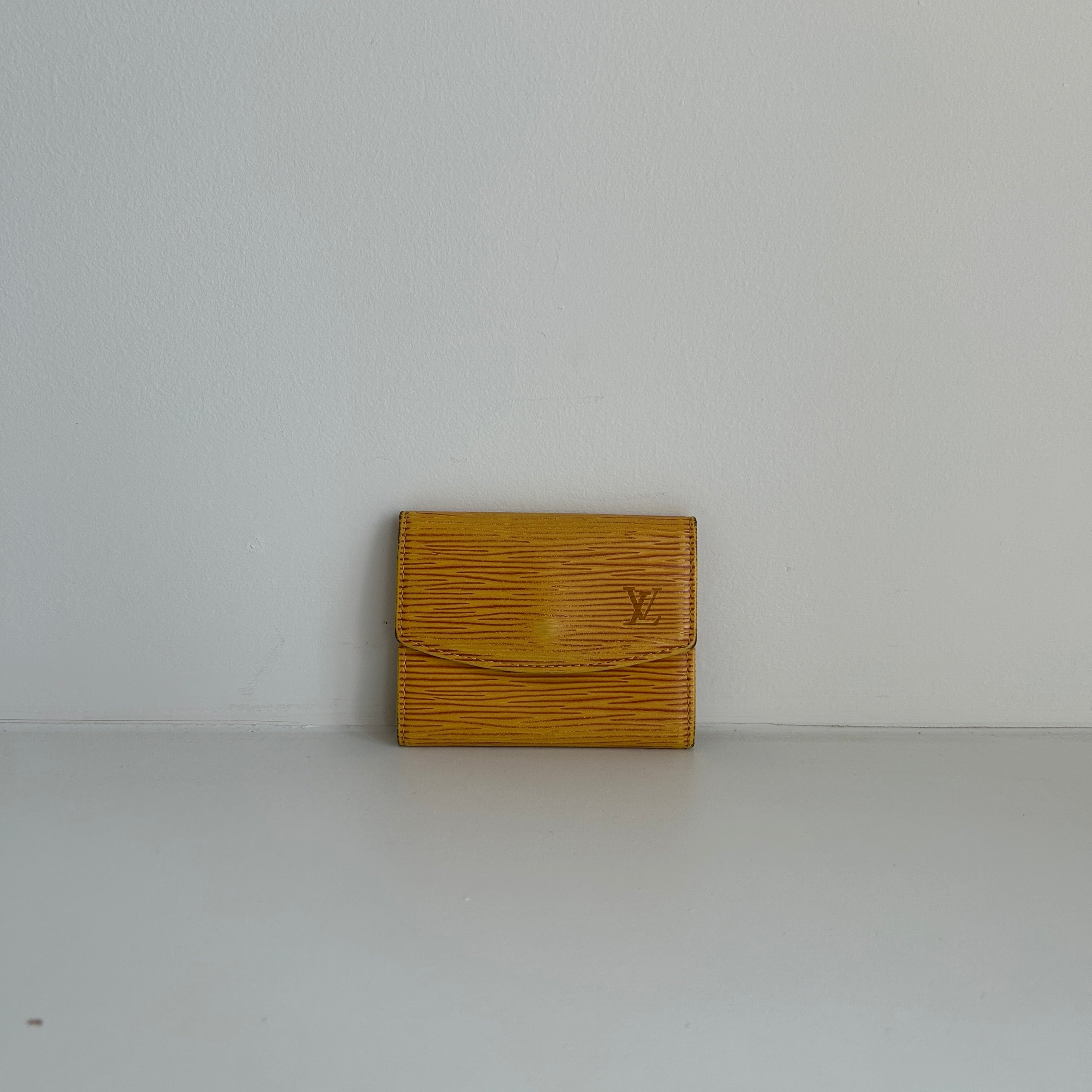 Yellow Epi Leather Elise Wallet