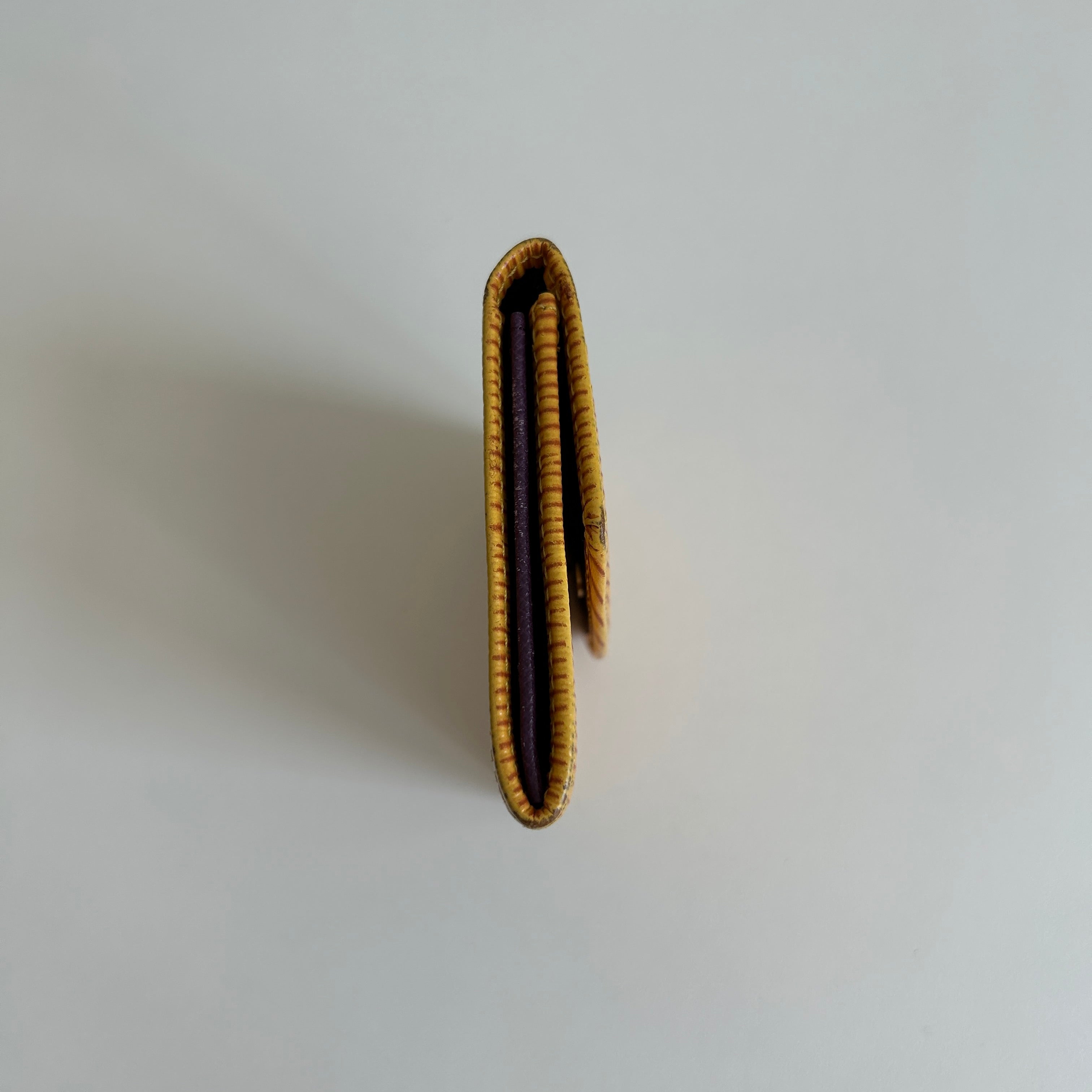 Yellow Epi Leather Elise Wallet
