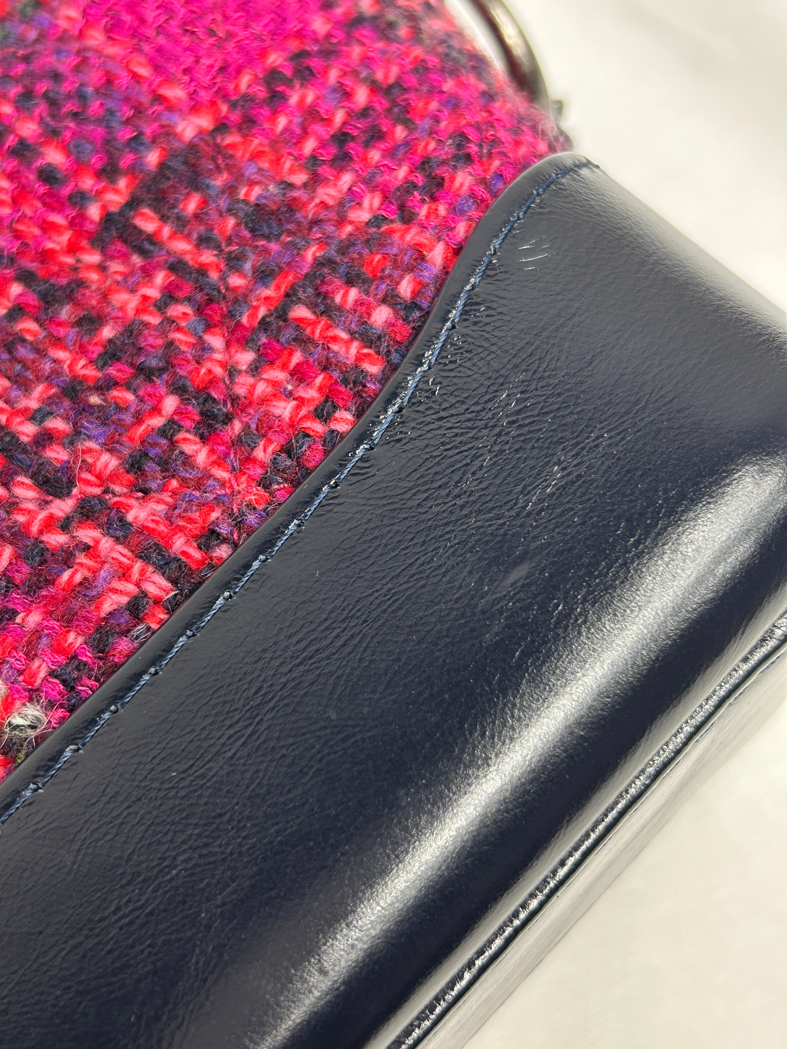 Pink/Navy Tweed Small Gabrielle Bag w/GHW/SHW/RHW/AGHW
