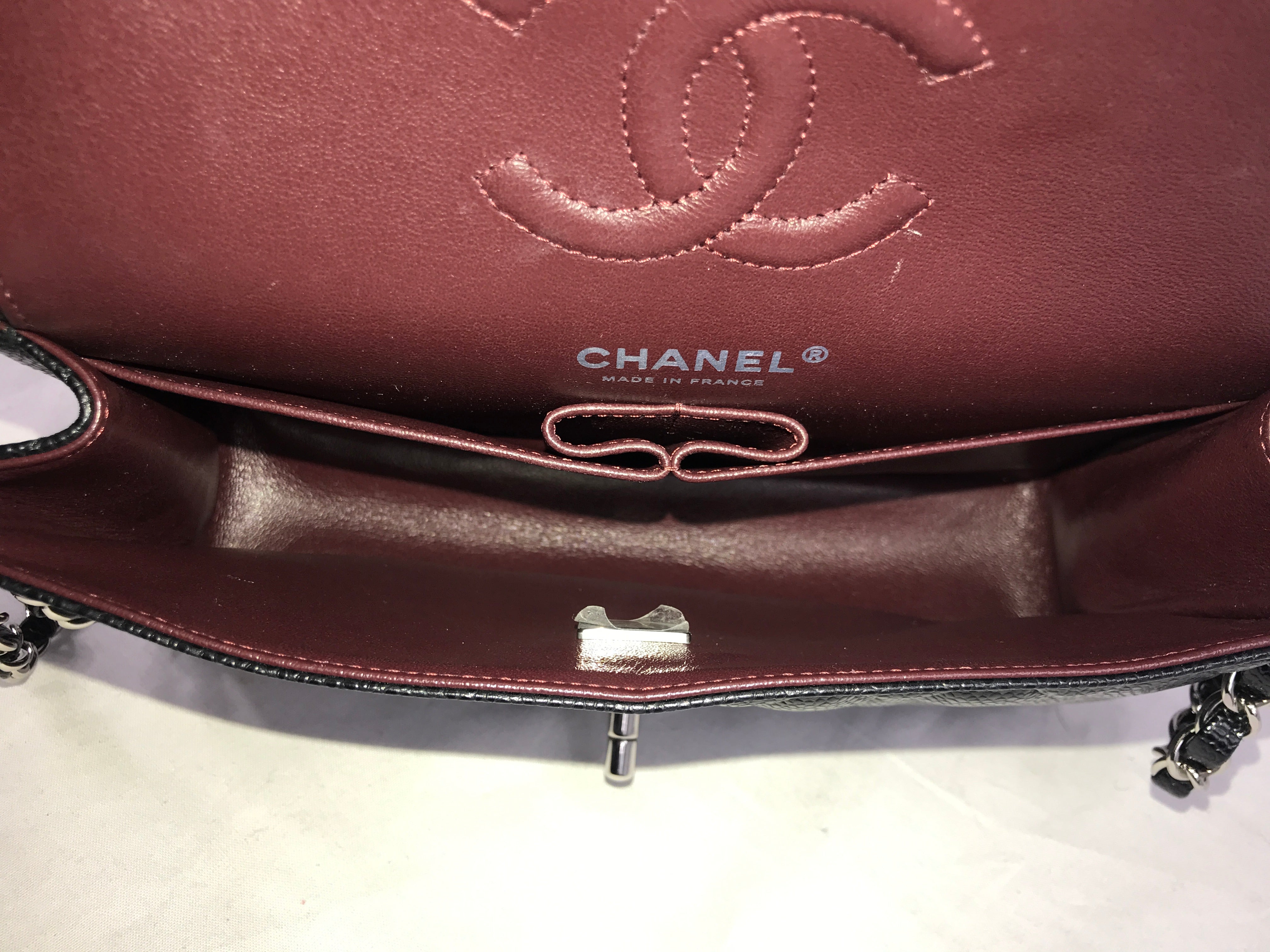 Black Caviar Quilted Small Double Flap Classic Bag w/SHW