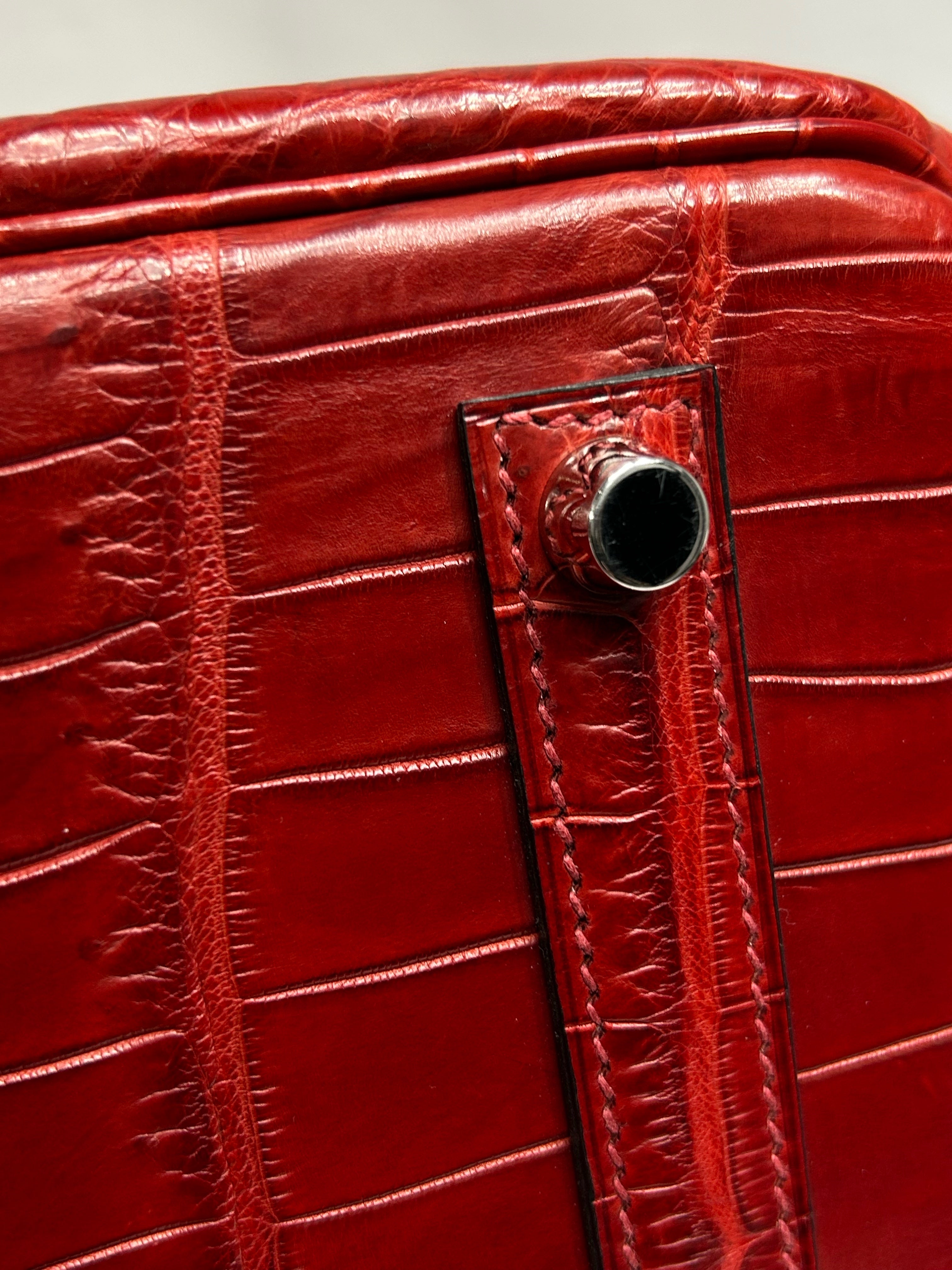 Red Matte Niloticus Crocodile Birkin 35 w/PHW