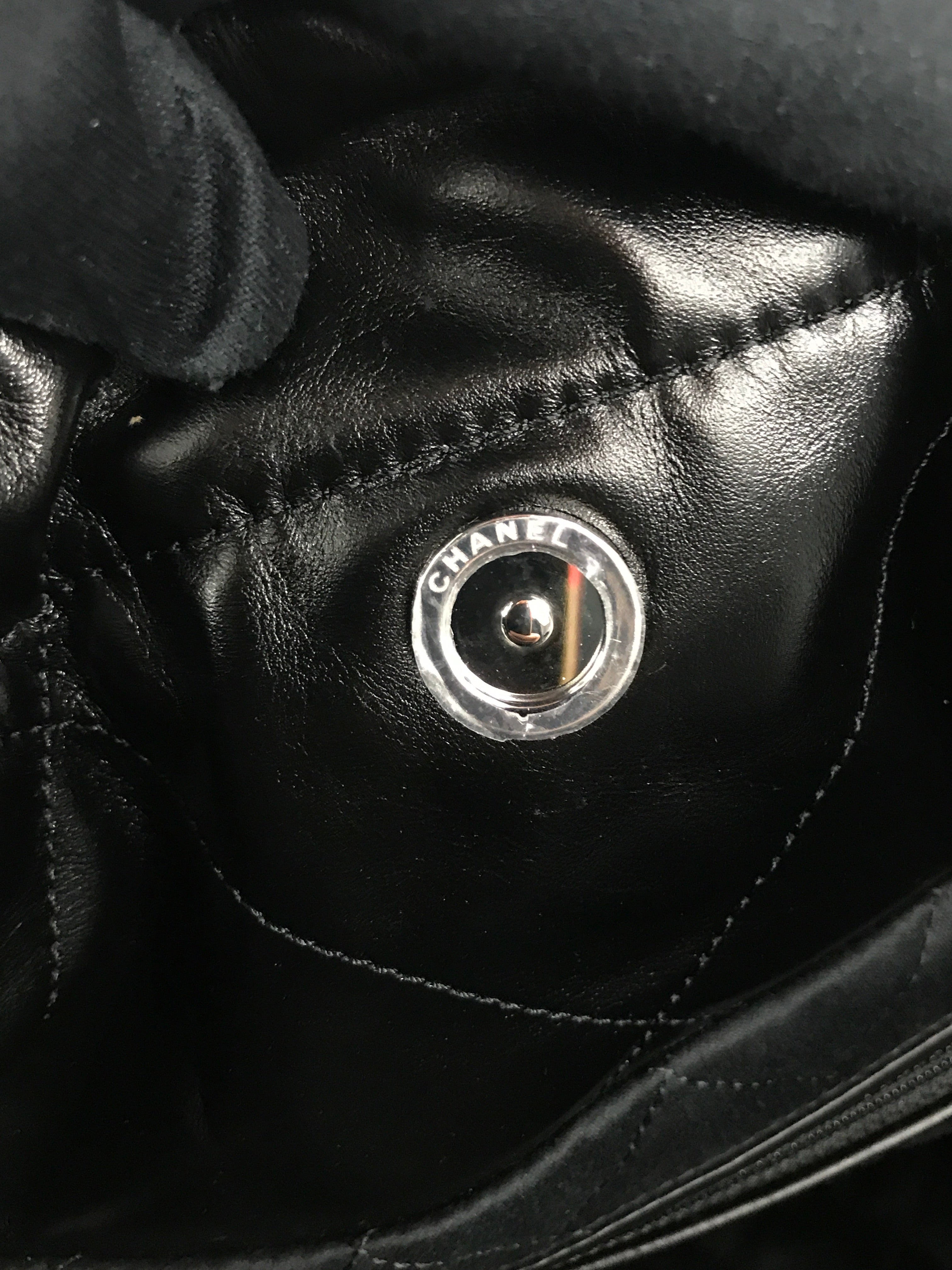 Shiny Black Quilted Calfskin Leather 23S Hobo Bag w/MSHW
