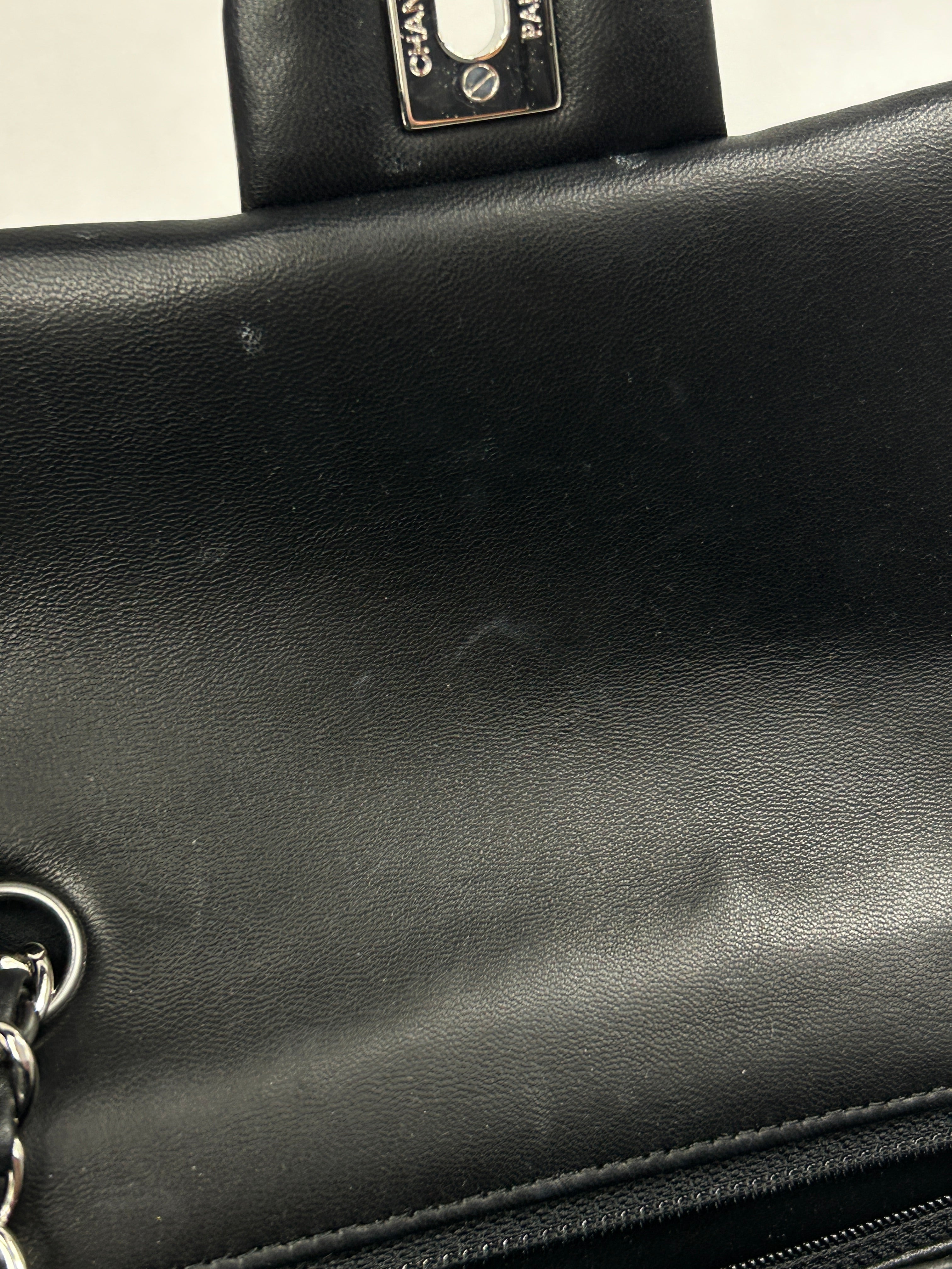 Black Quilted Lambskin Single Flap Mini Rectangle w/SHW