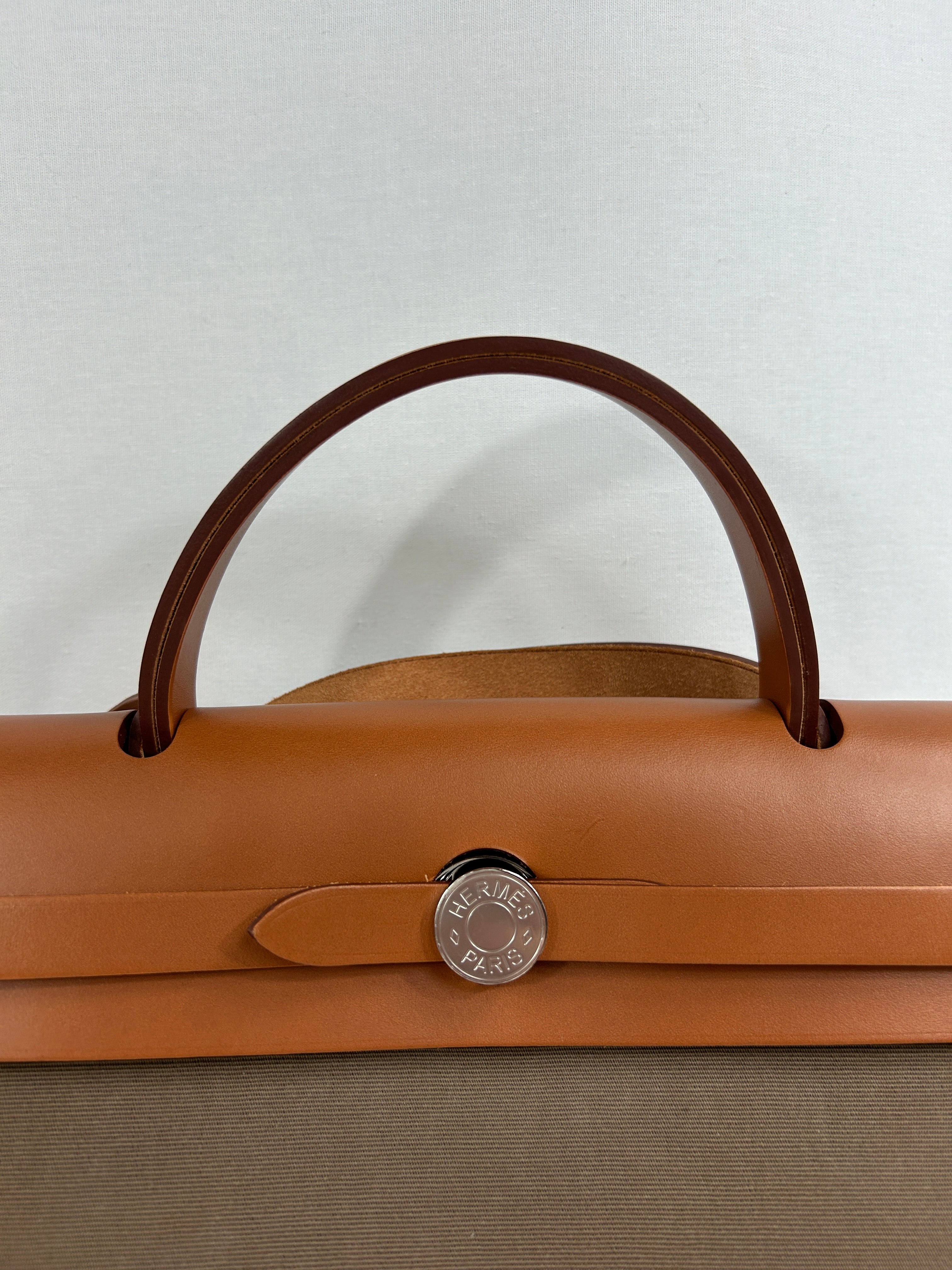 Herbag Etoupe/Dune/Fauve Zip 31 Retourne Verso Bag w/PHW