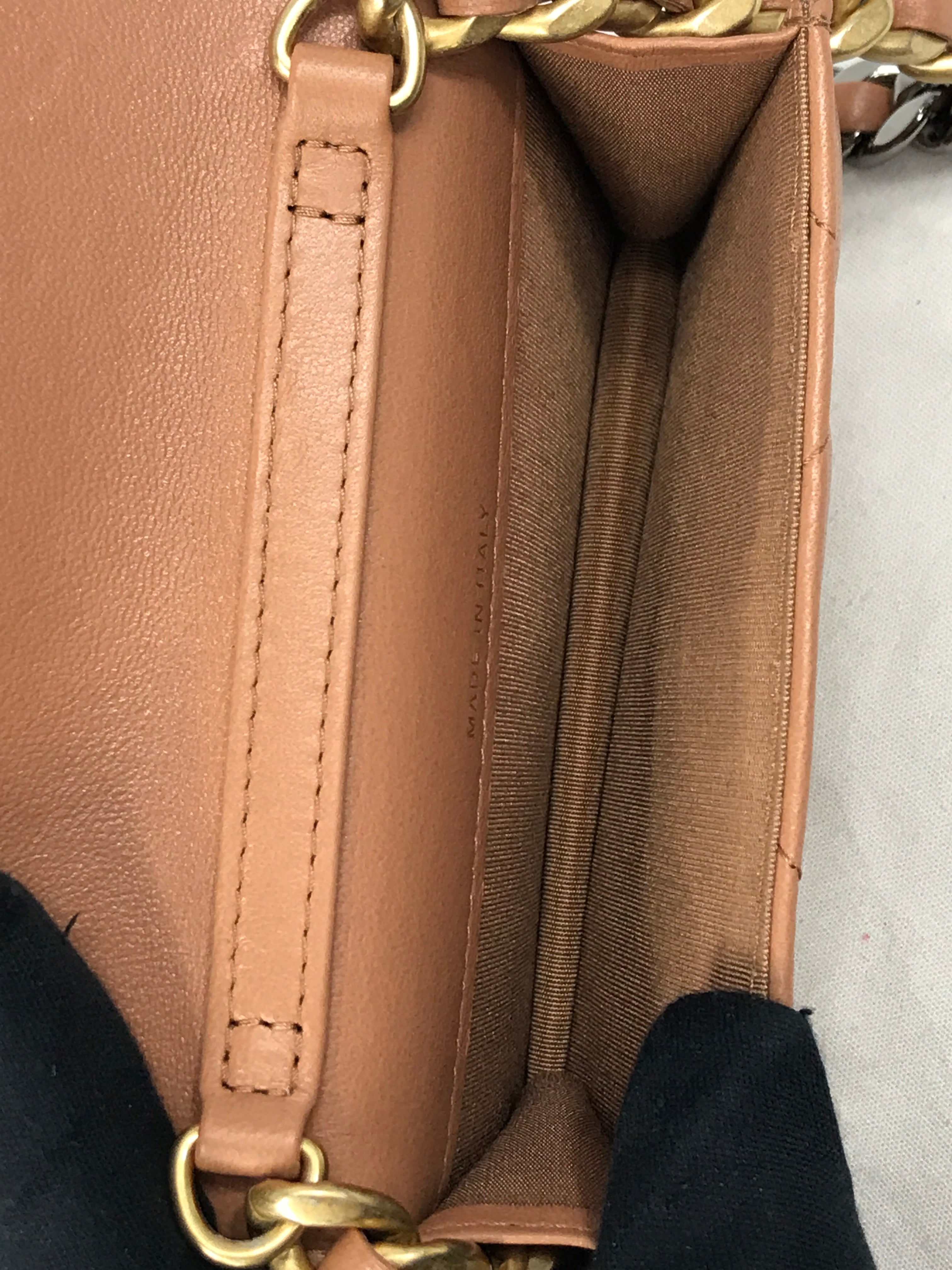 Camel Quilted Mini Lambskin 19 Waist Belt Bag w/GHW/SHW/AGW/RHW