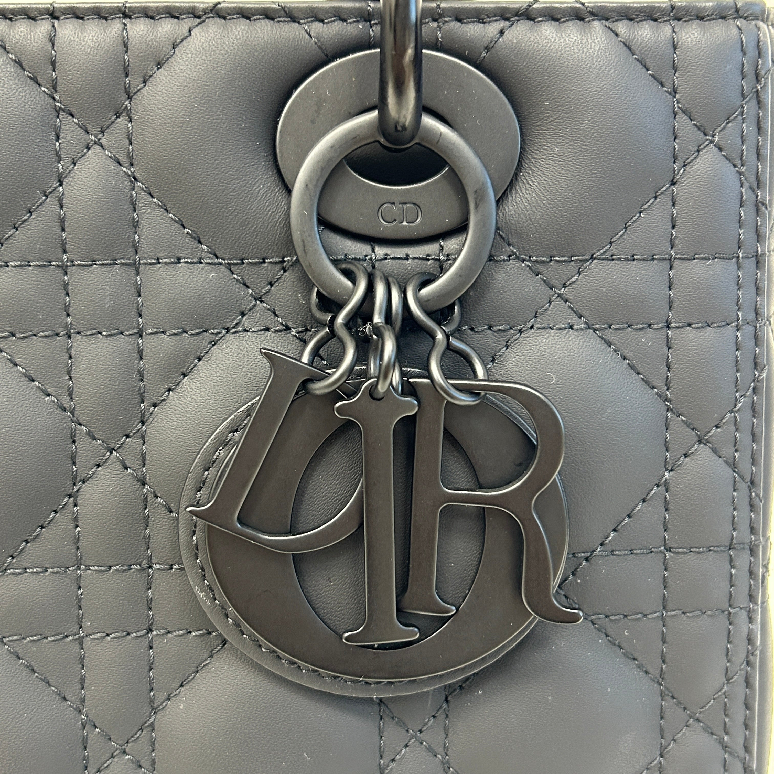 Black Ultramatte Cannage Calfskin Lady Dior Bag - Haute Classics