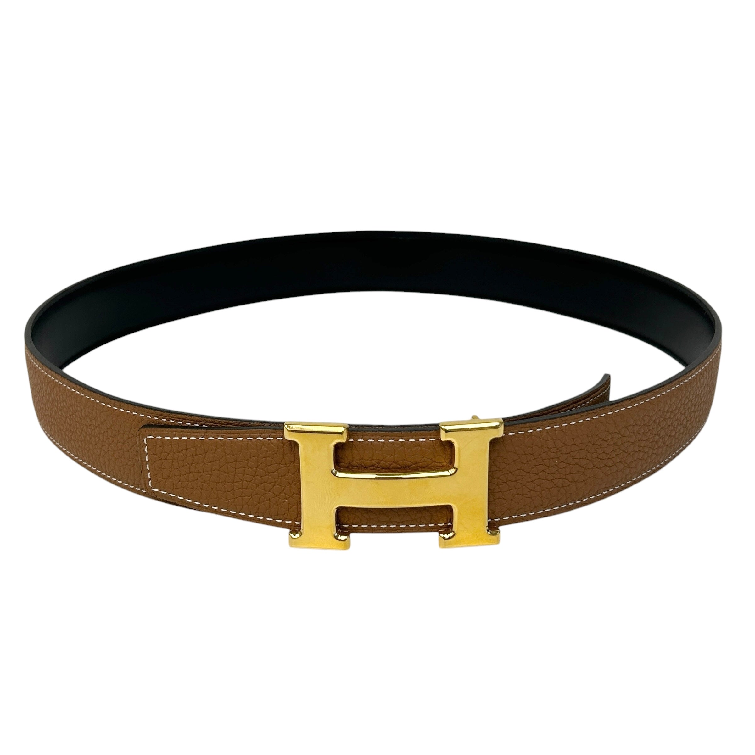 Reversable Gold/Black H Buckle Belt w/GHW