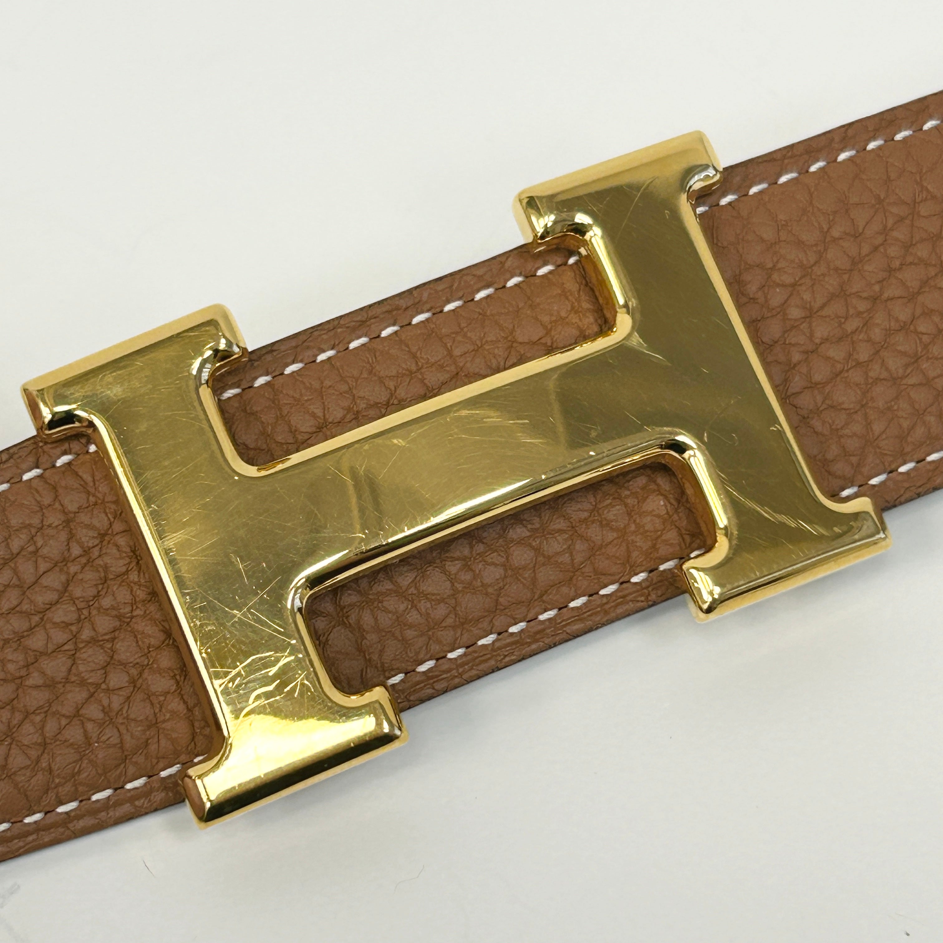 Reversable Gold/Black H Buckle Belt w/GHW