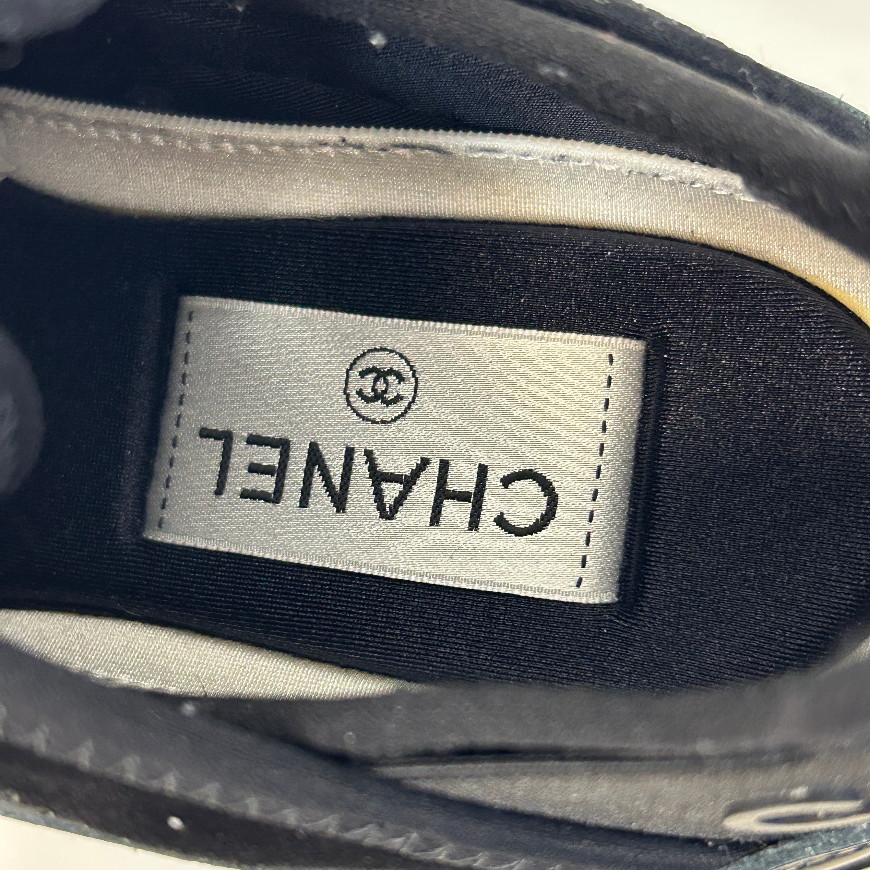 Black Fabric/Suede CC Sneakers - Haute Classics
