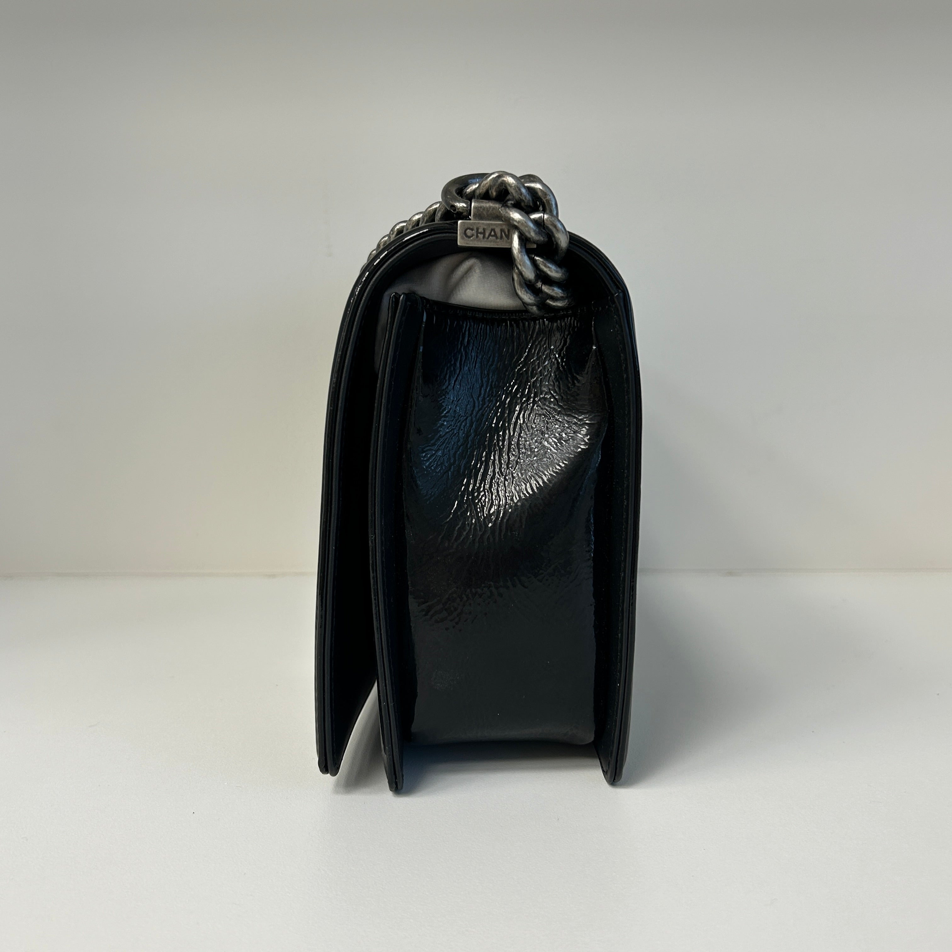 Black Gold Python/Patent Leather (New Medium) Boy Bag w/RHW