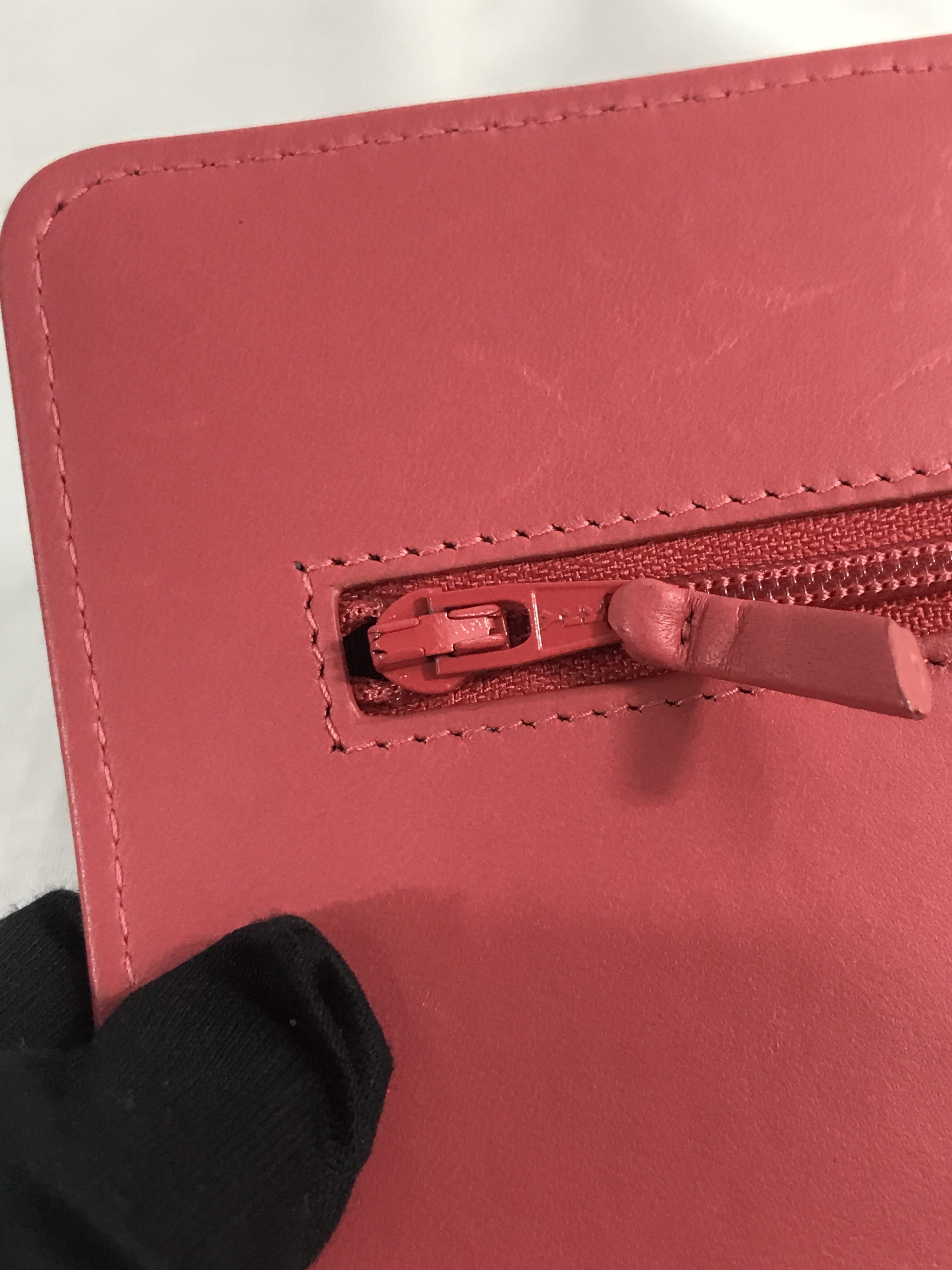 Bubblegum Pink Quilted Lambskin Leather Trendy Wallet On Chain W/GHW
