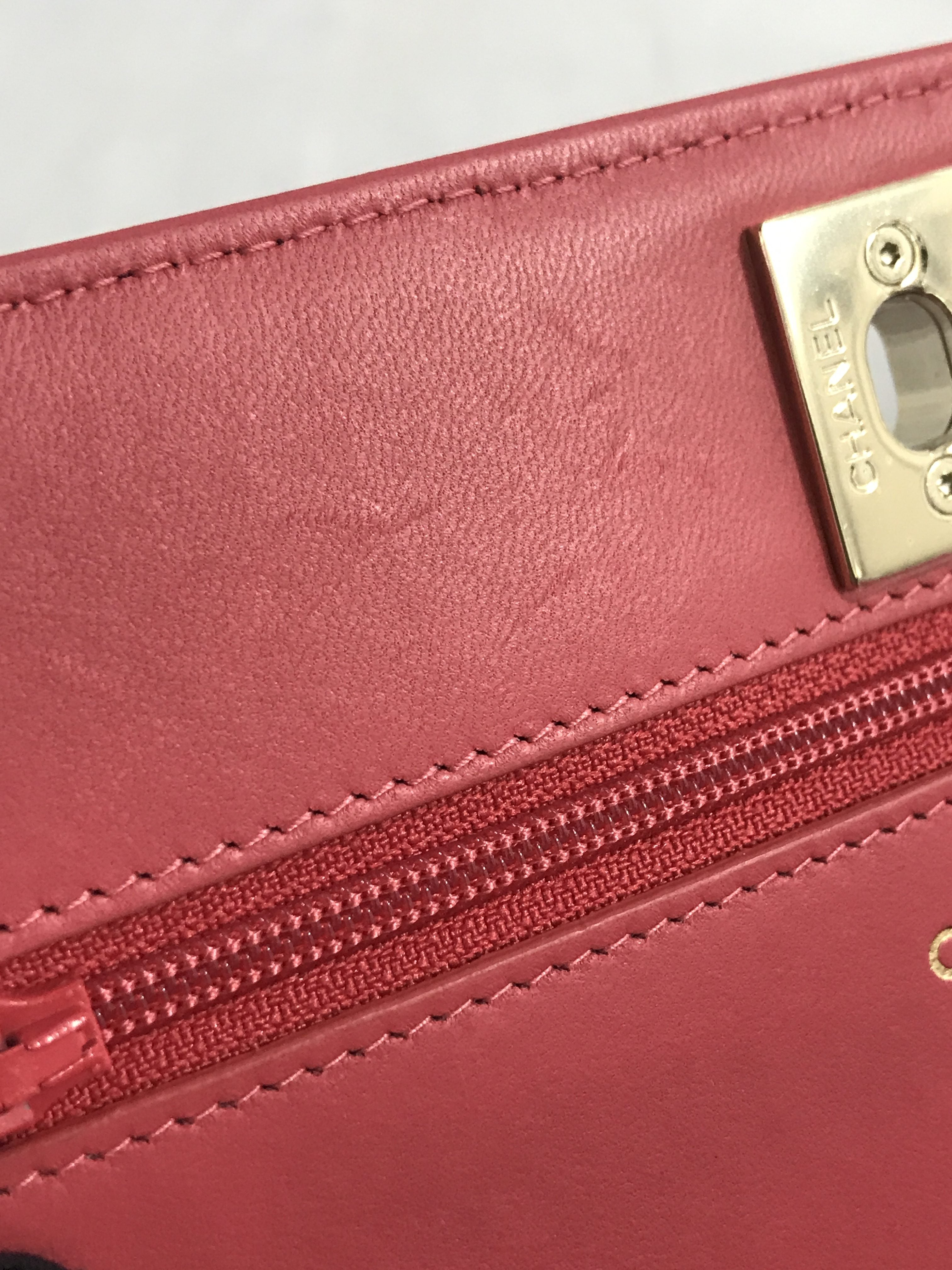 Bubblegum Pink Quilted Lambskin Leather Trendy Wallet On Chain W/GHW