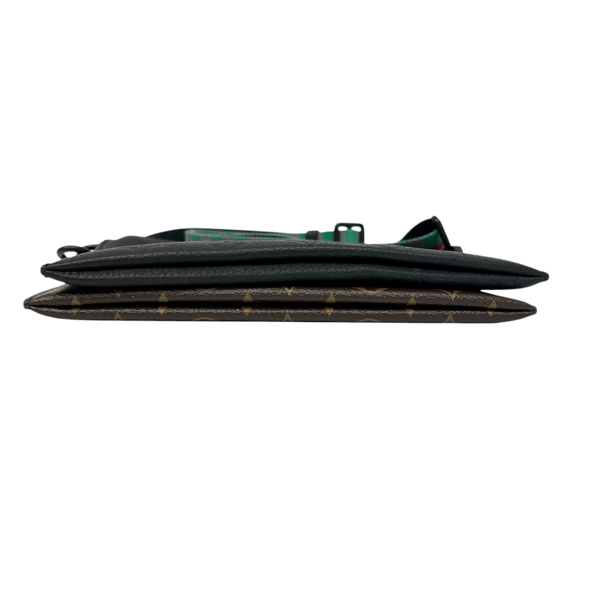 Black Taurillon Leather Monogram Canvas Trio Messenger Bag - Haute Classics