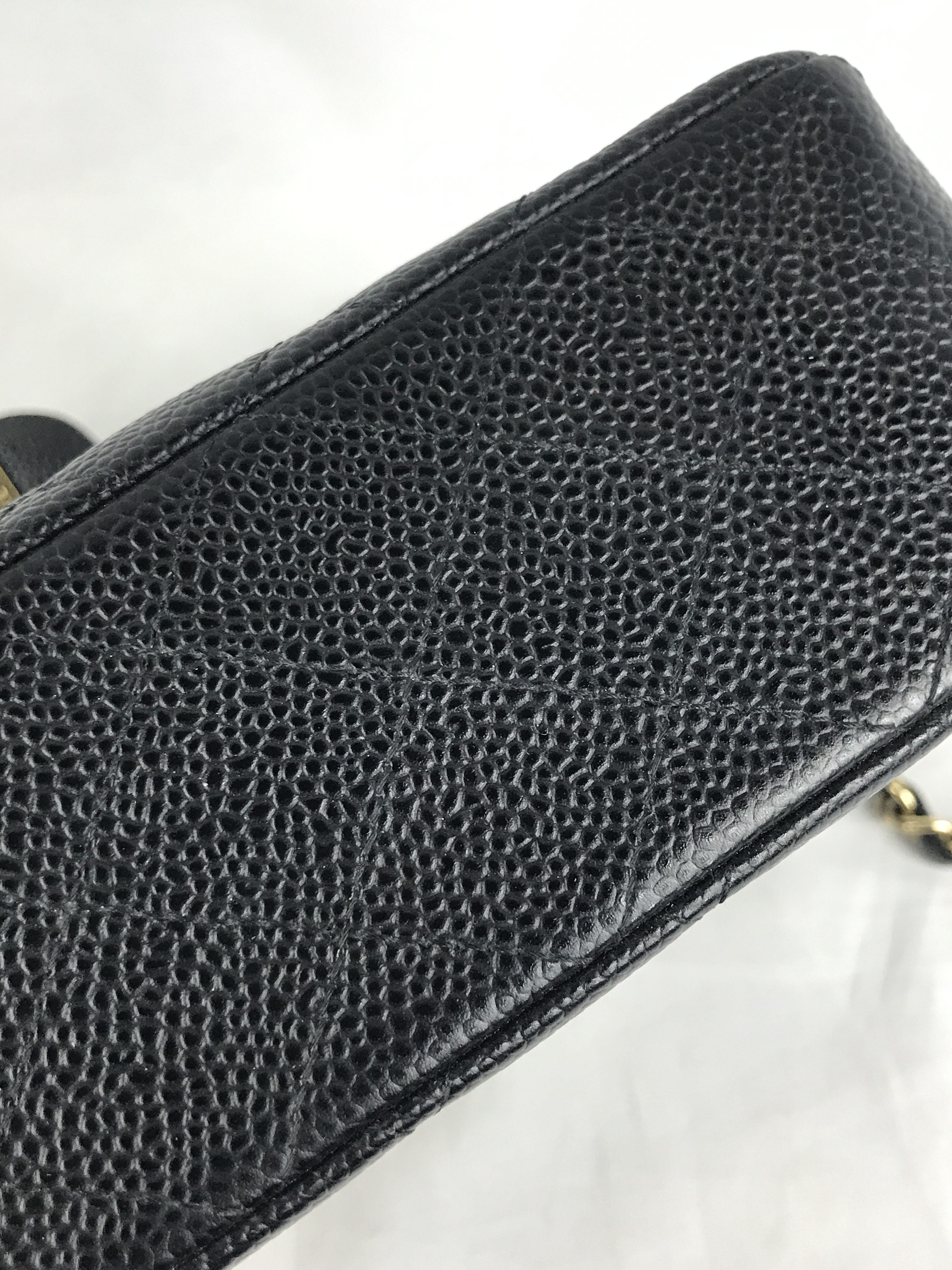 Black Caviar Small Double Flap Classic w/GHW