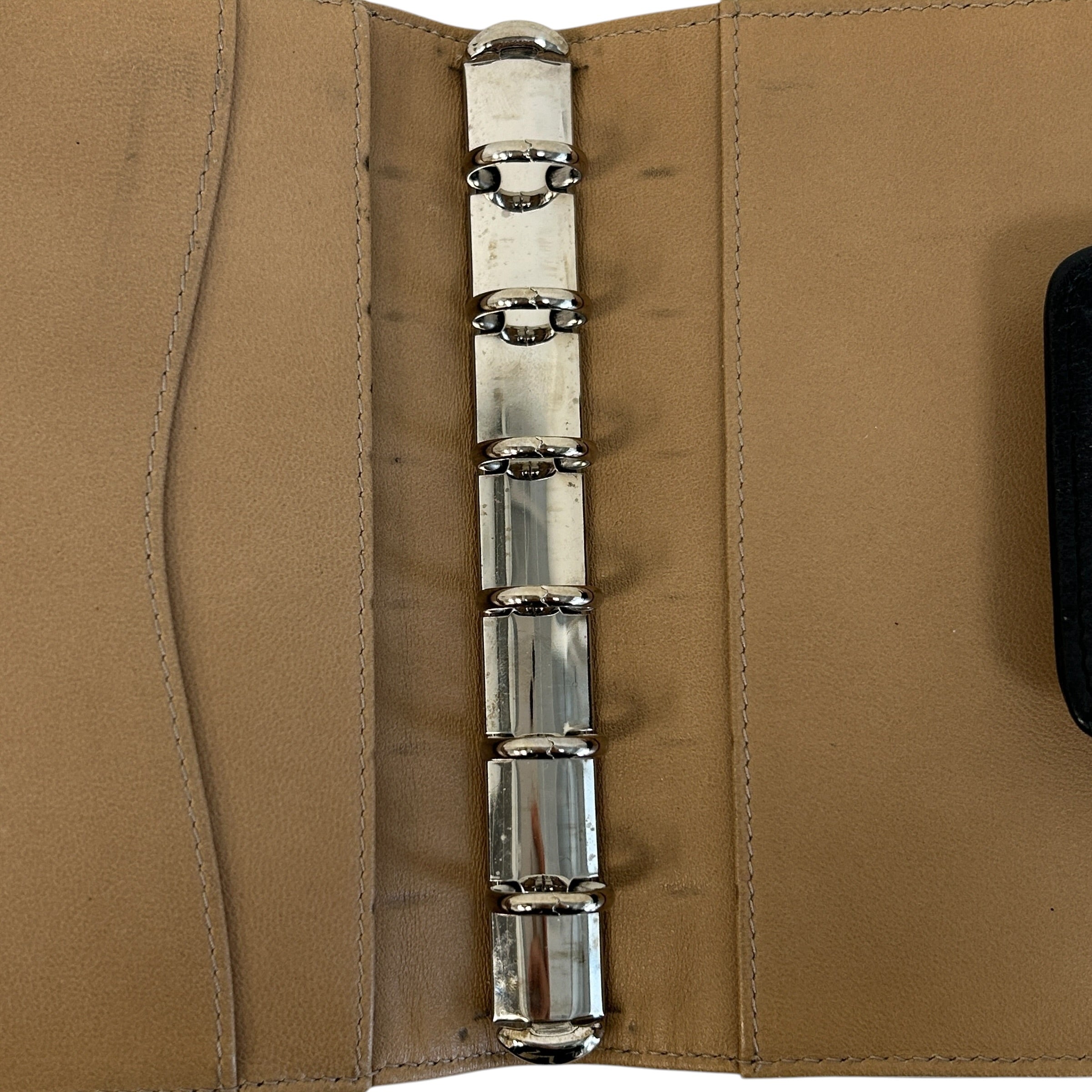 Black/brown Mini Ring Agenda Cover