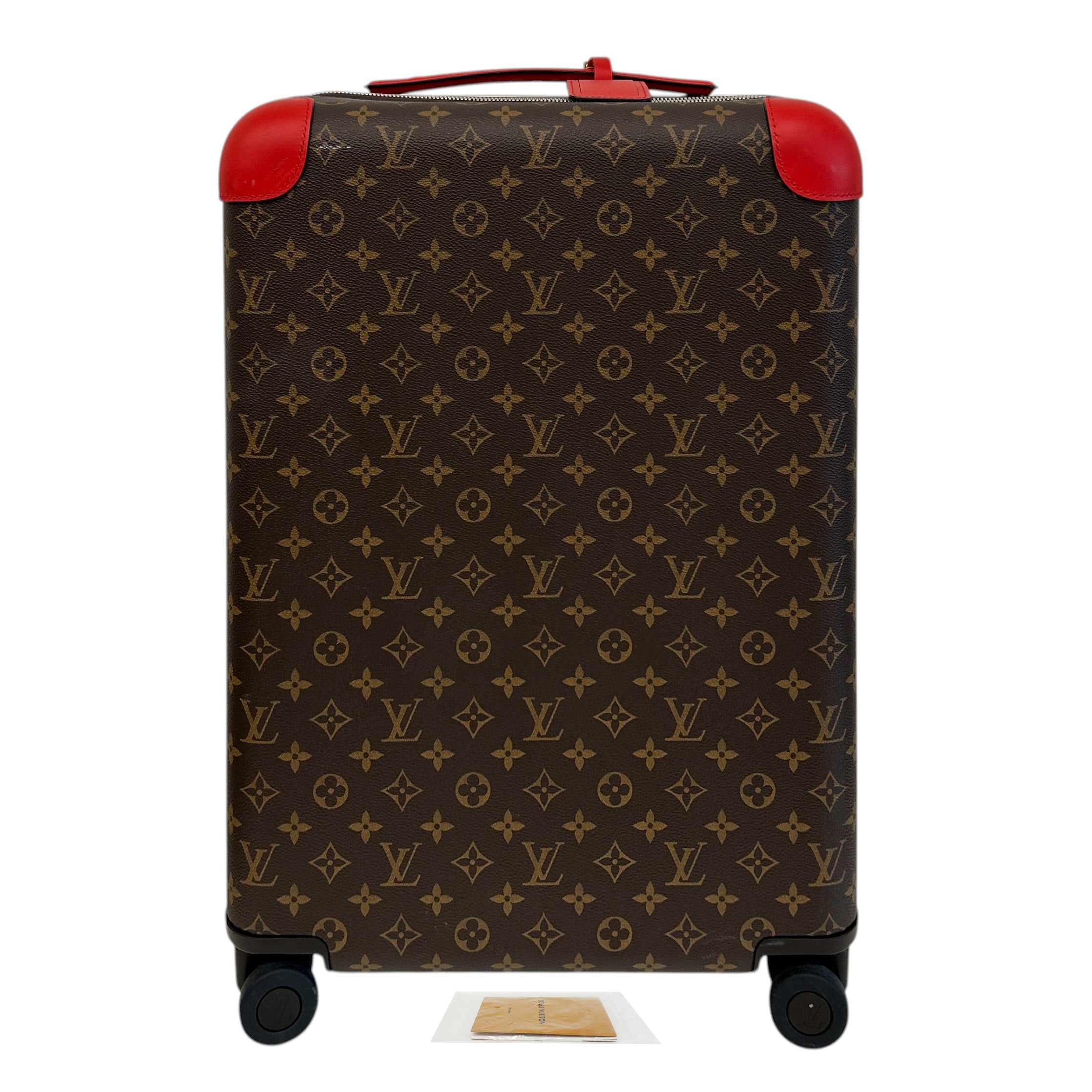 Monogram Canvas/Red Leather Horizon 55 Rolling Suitcase - Haute Classics
