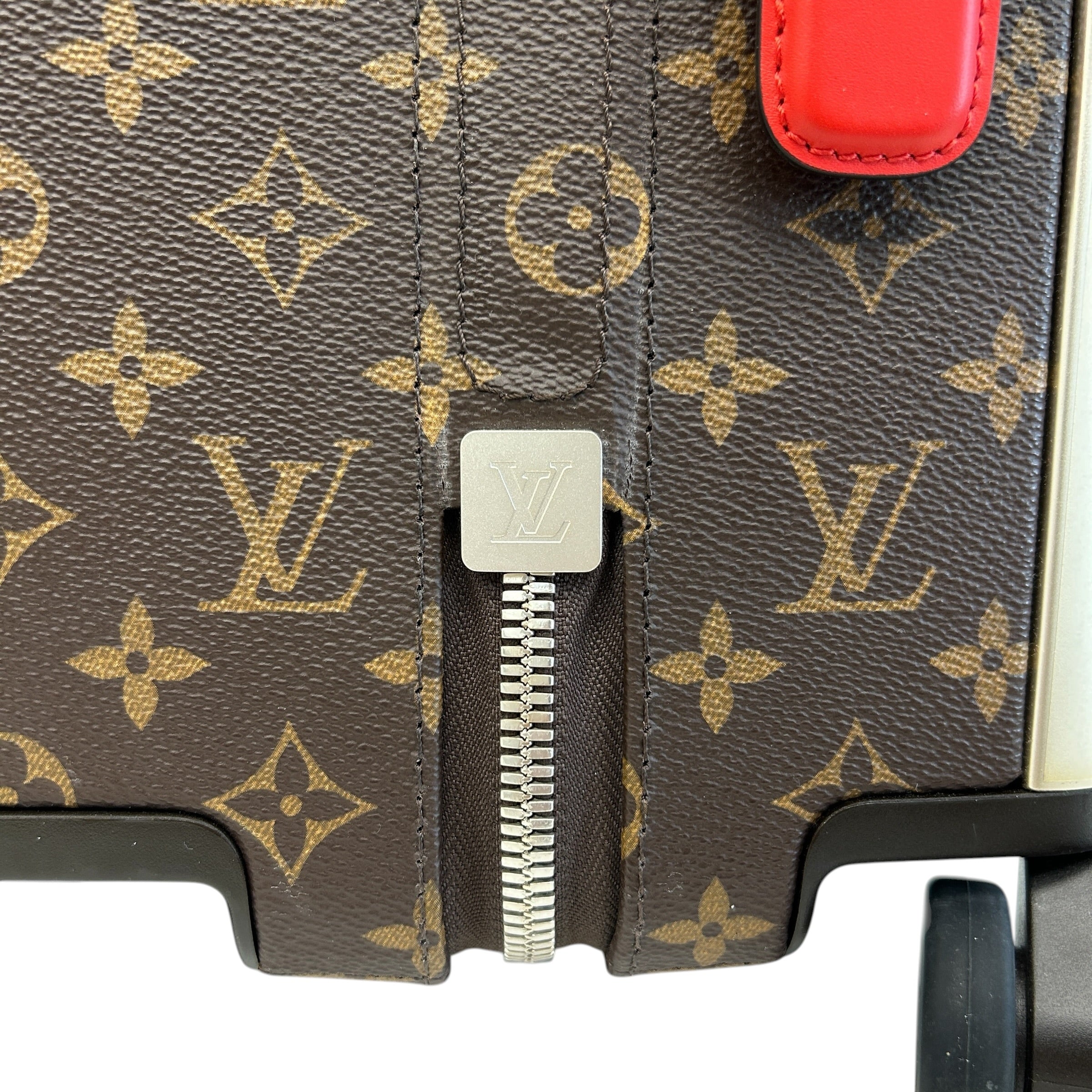 Monogram Canvas/Red Leather Horizon 55 Rolling Suitcase - Haute Classics
