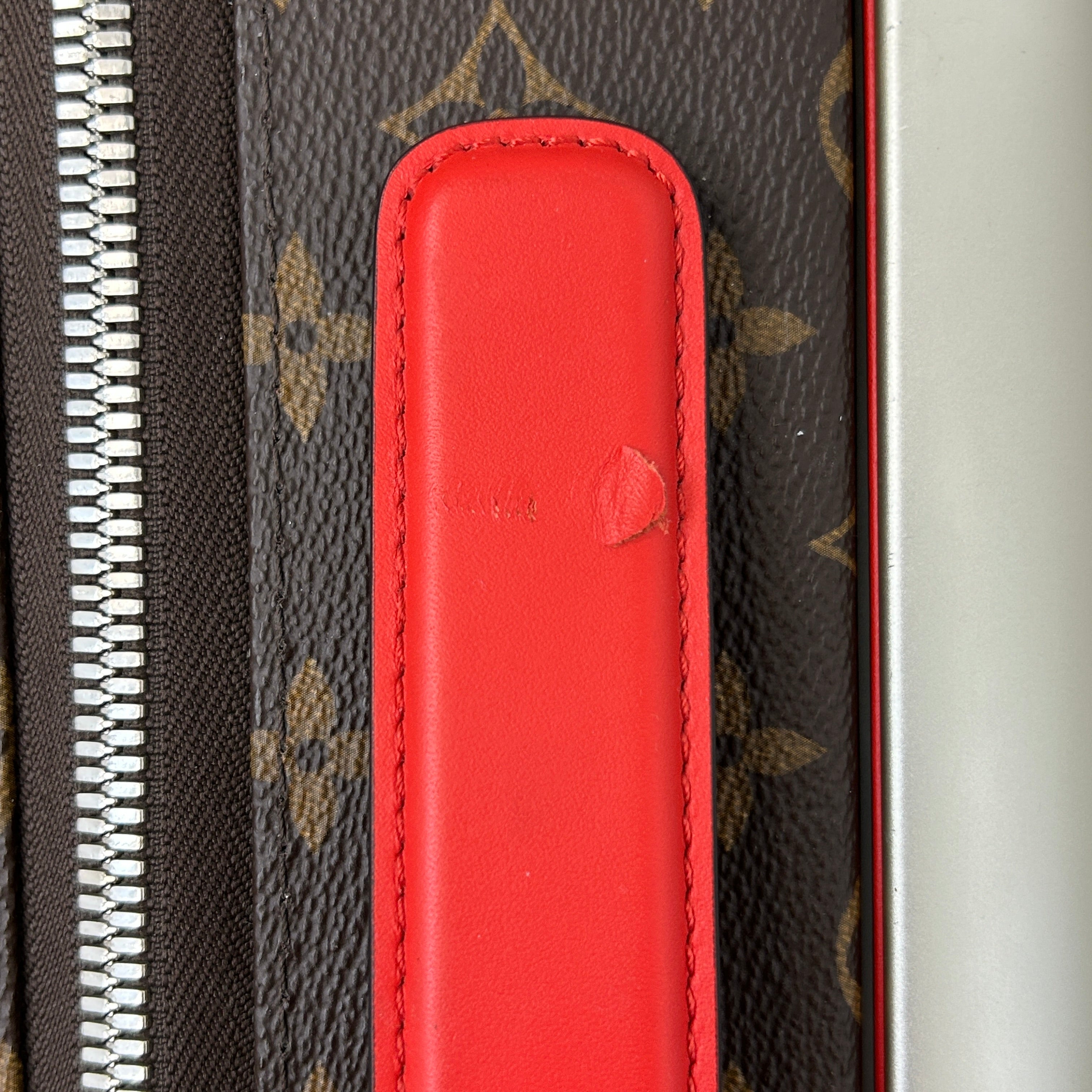 Monogram Canvas/Red Leather Horizon 55 Rolling Suitcase - Haute Classics