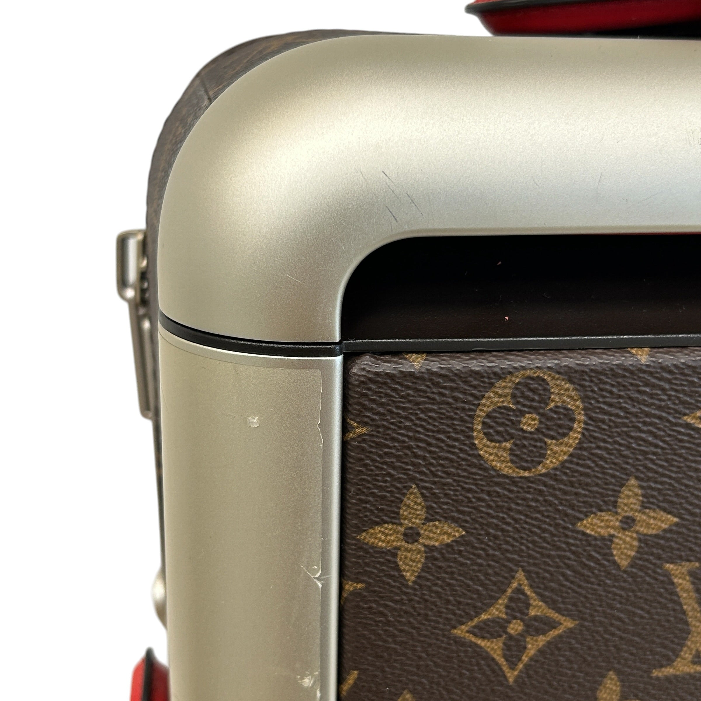 Monogram Canvas/Red Leather Horizon 55 Rolling Suitcase - Haute Classics