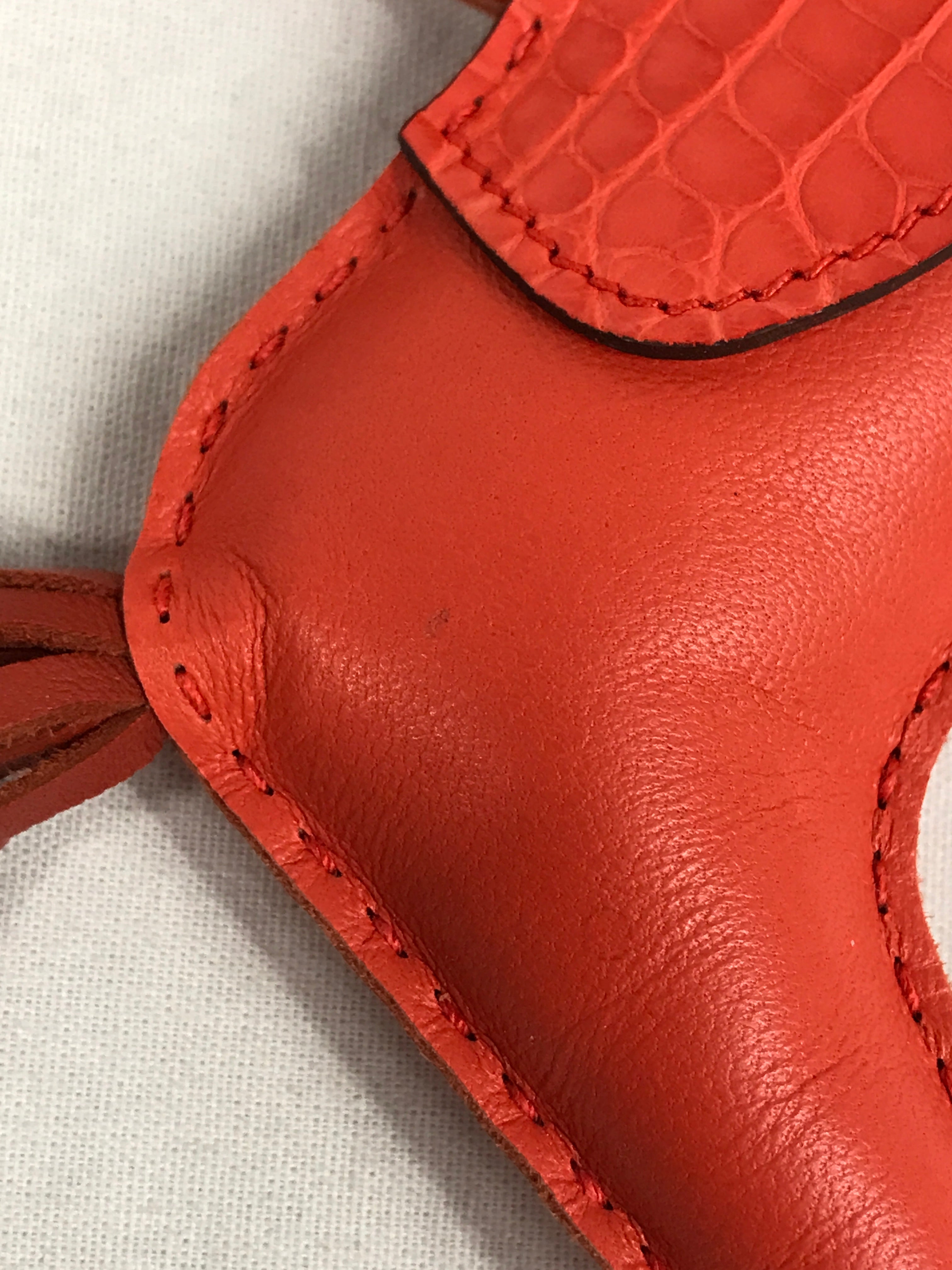 Poppy Lambskin/Alligator Mississippiensis Rodeo MM Charm