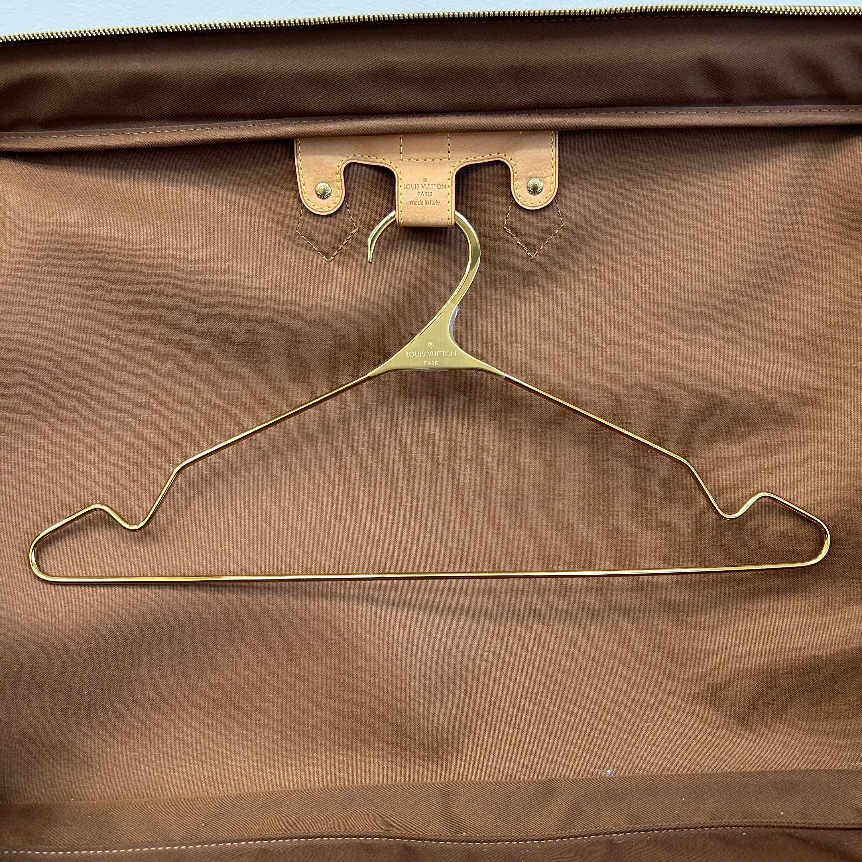 Garment Cover Monogram Canvas/Red Leather with Hanger - Haute Classics