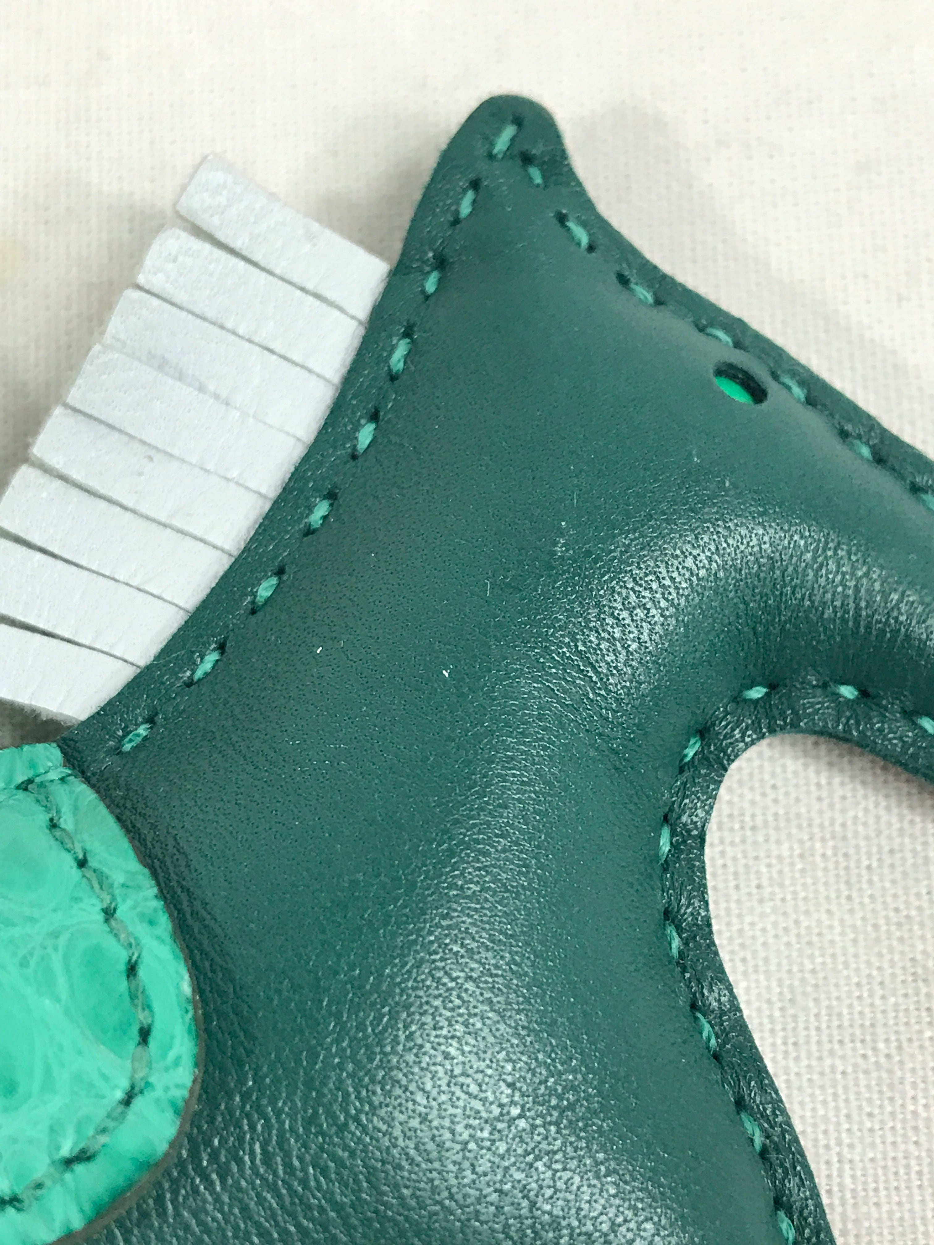 Cactus Green/Malachite/Brule Lambskin & Alligator Mississippiensis Rodeo PM Charm