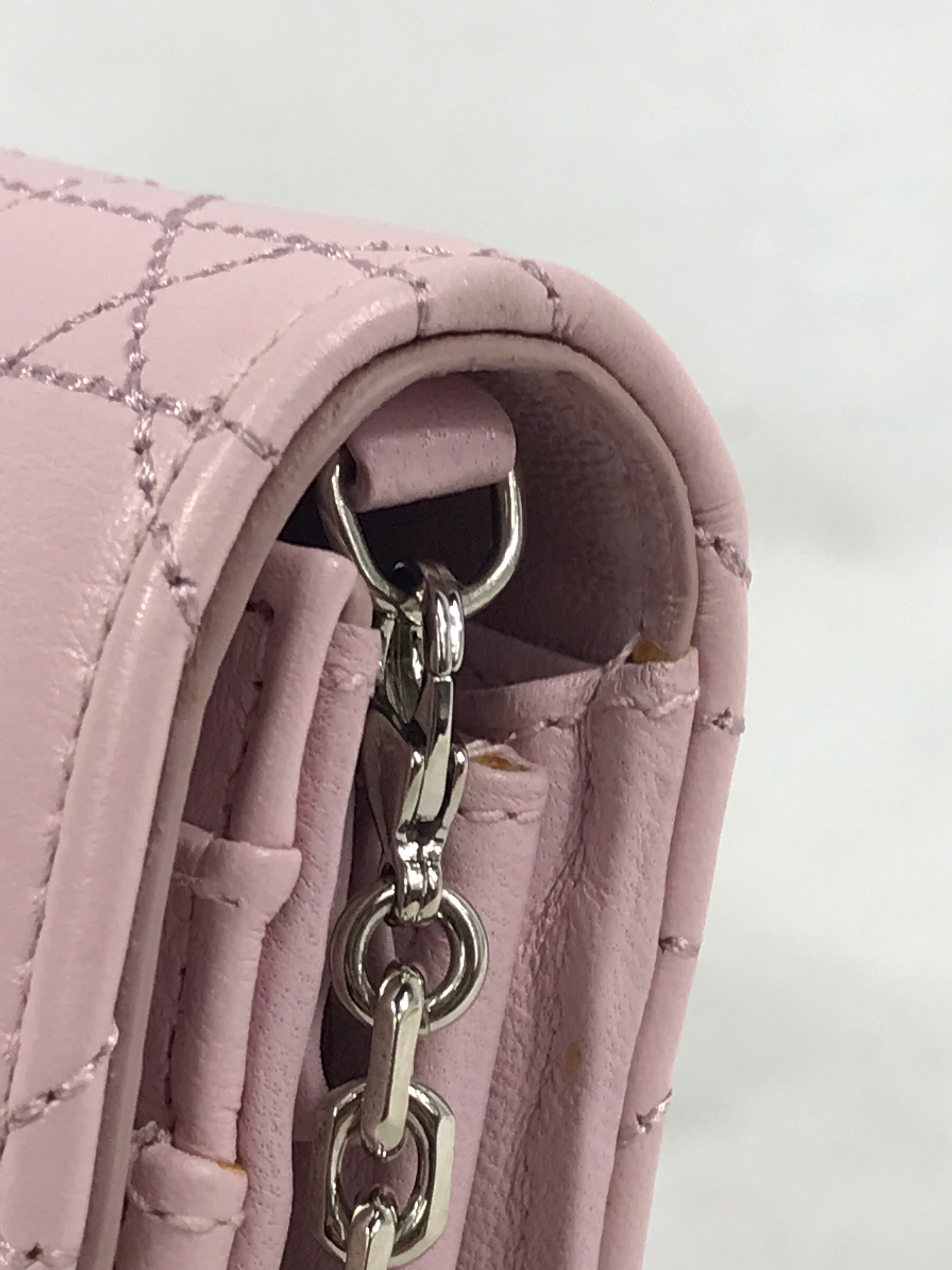 Pink Leather Wallet On Chain W/SHW