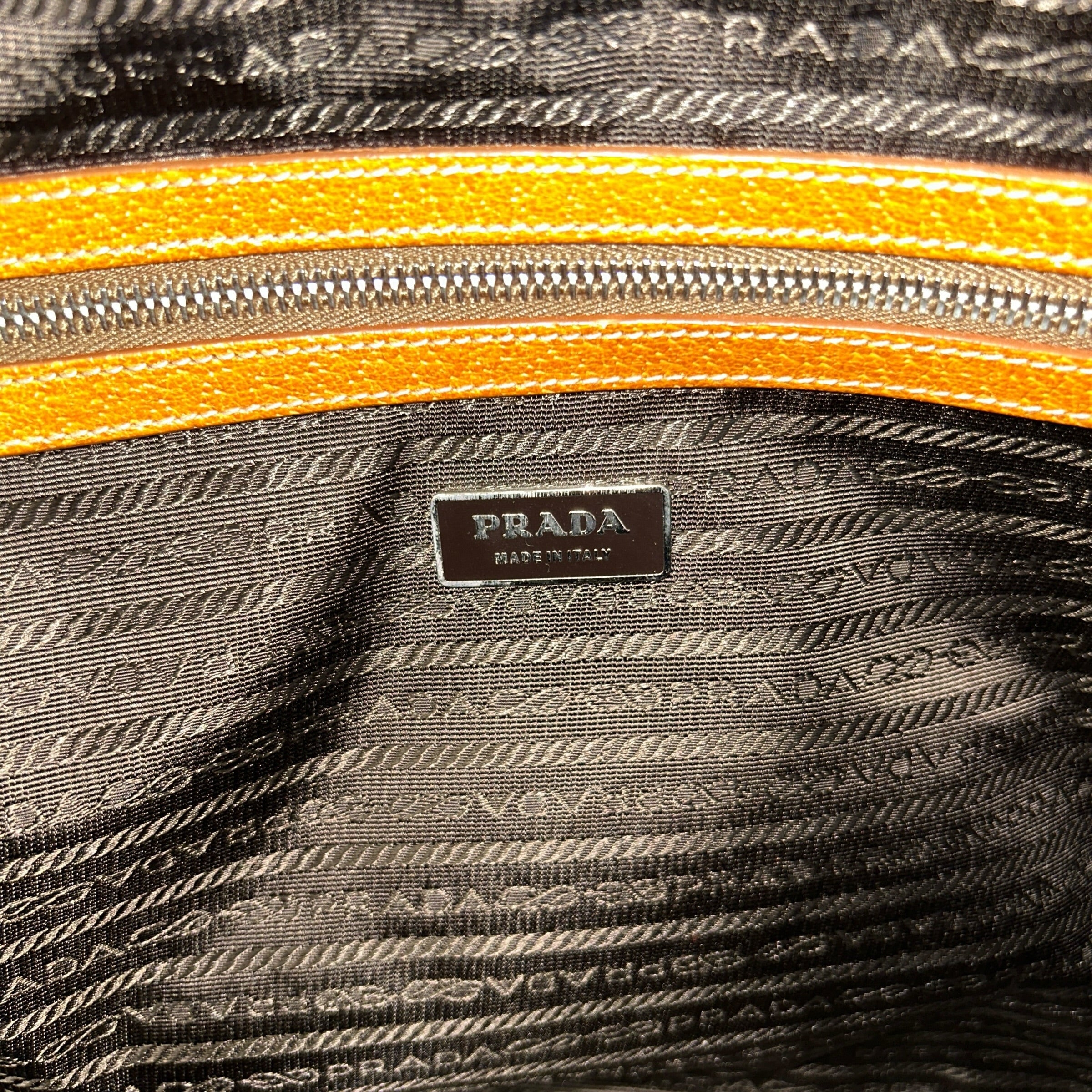 Canvas/Brown Leather Duffle Bag - Haute Classics