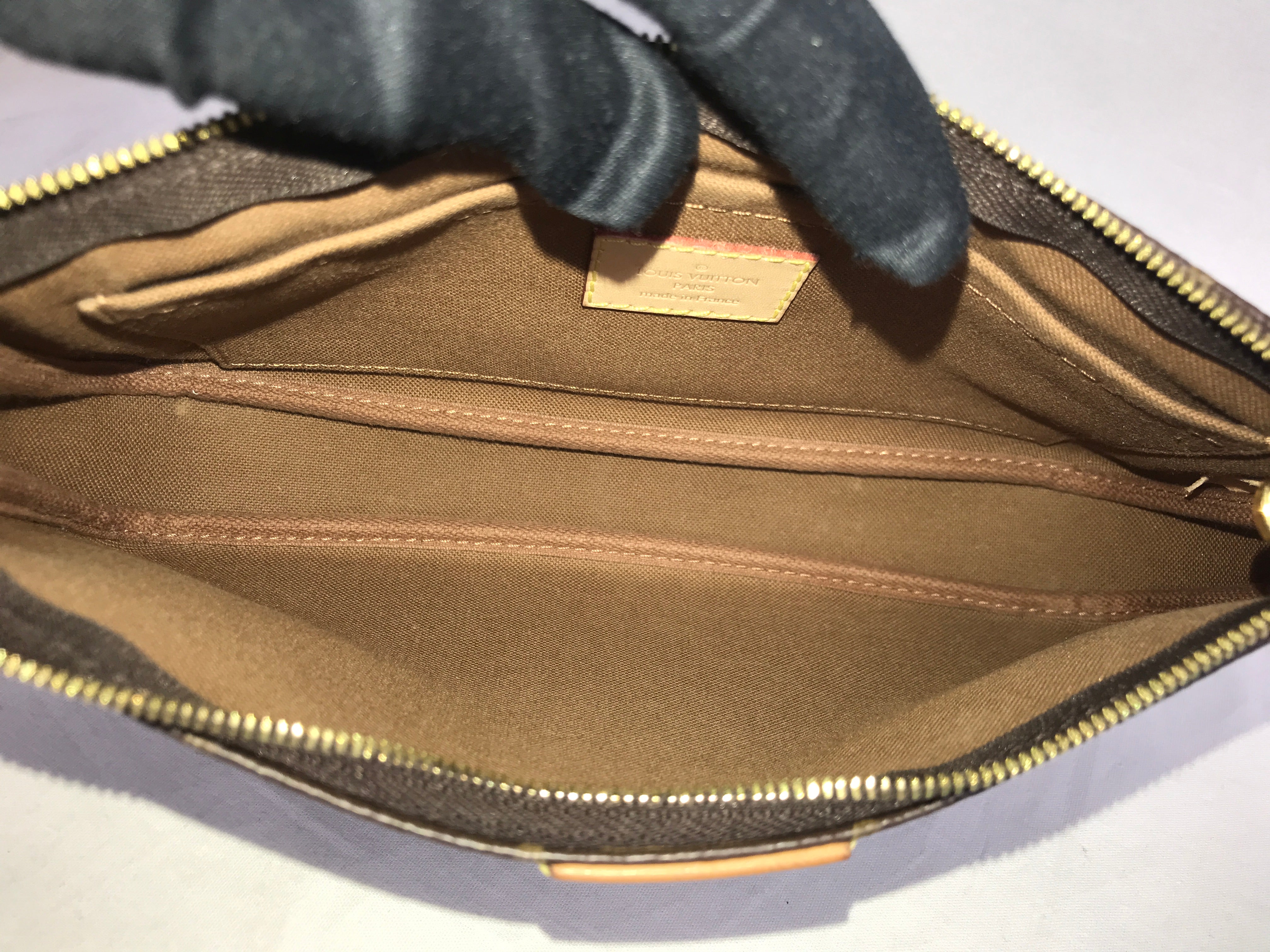Monogram Coated Canvas Multi Pochette Khaki W/GHW