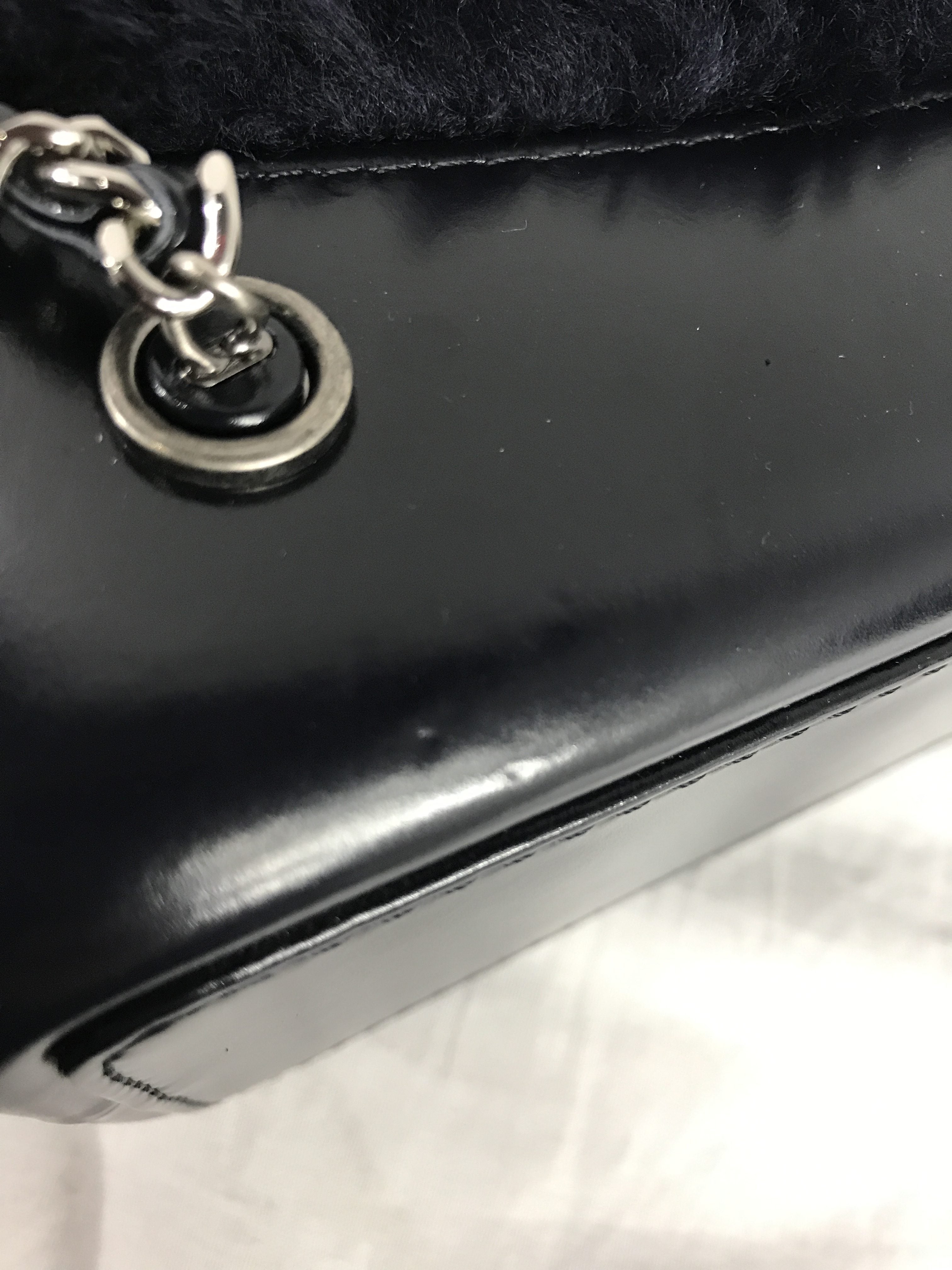 Chanel Navy Shearling/ Aged Calfskin Leather Gabrielle Backpack w/ AGHW/RHW/GHW
