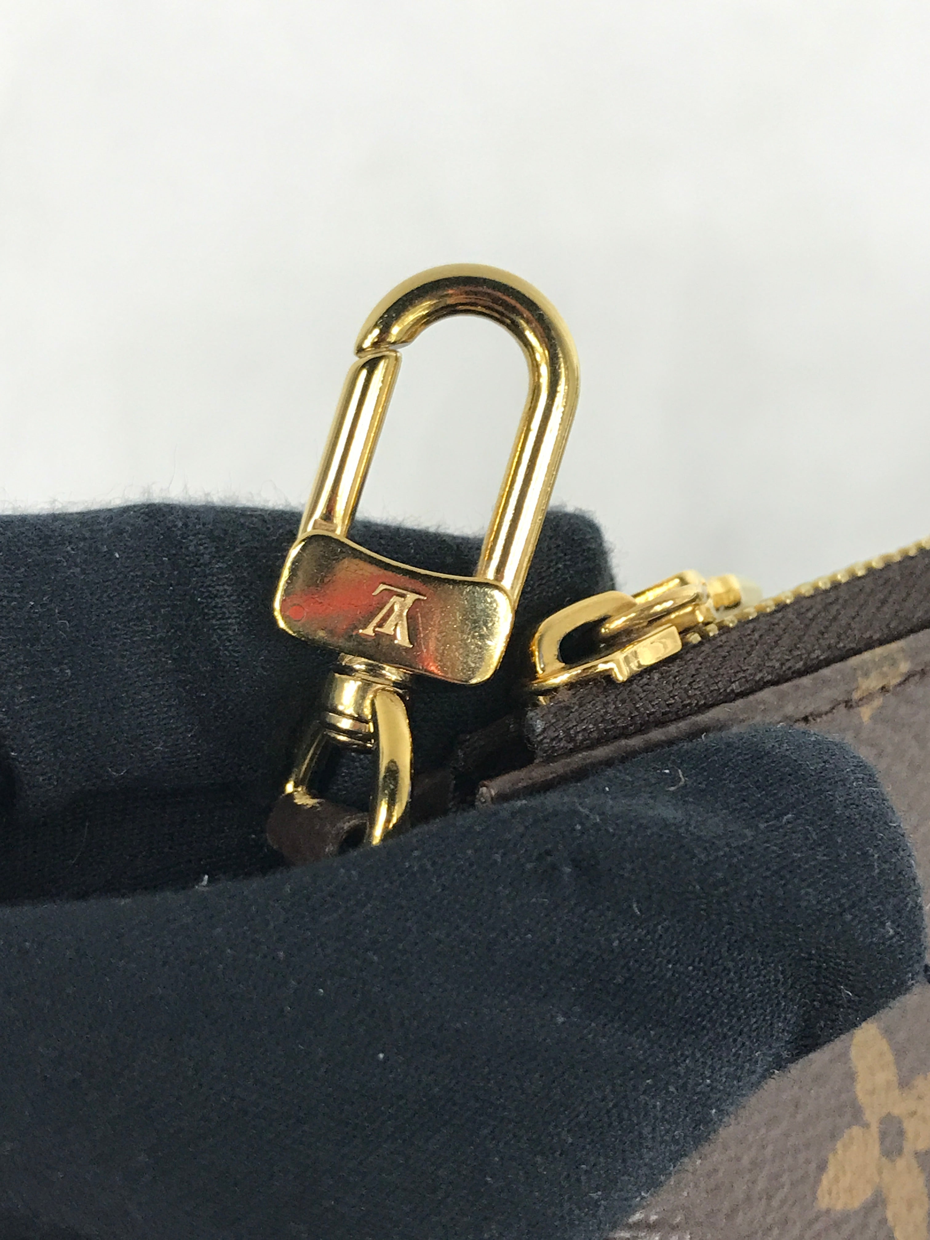 Monogram Coated Canvas Multi Pochette Khaki W/GHW