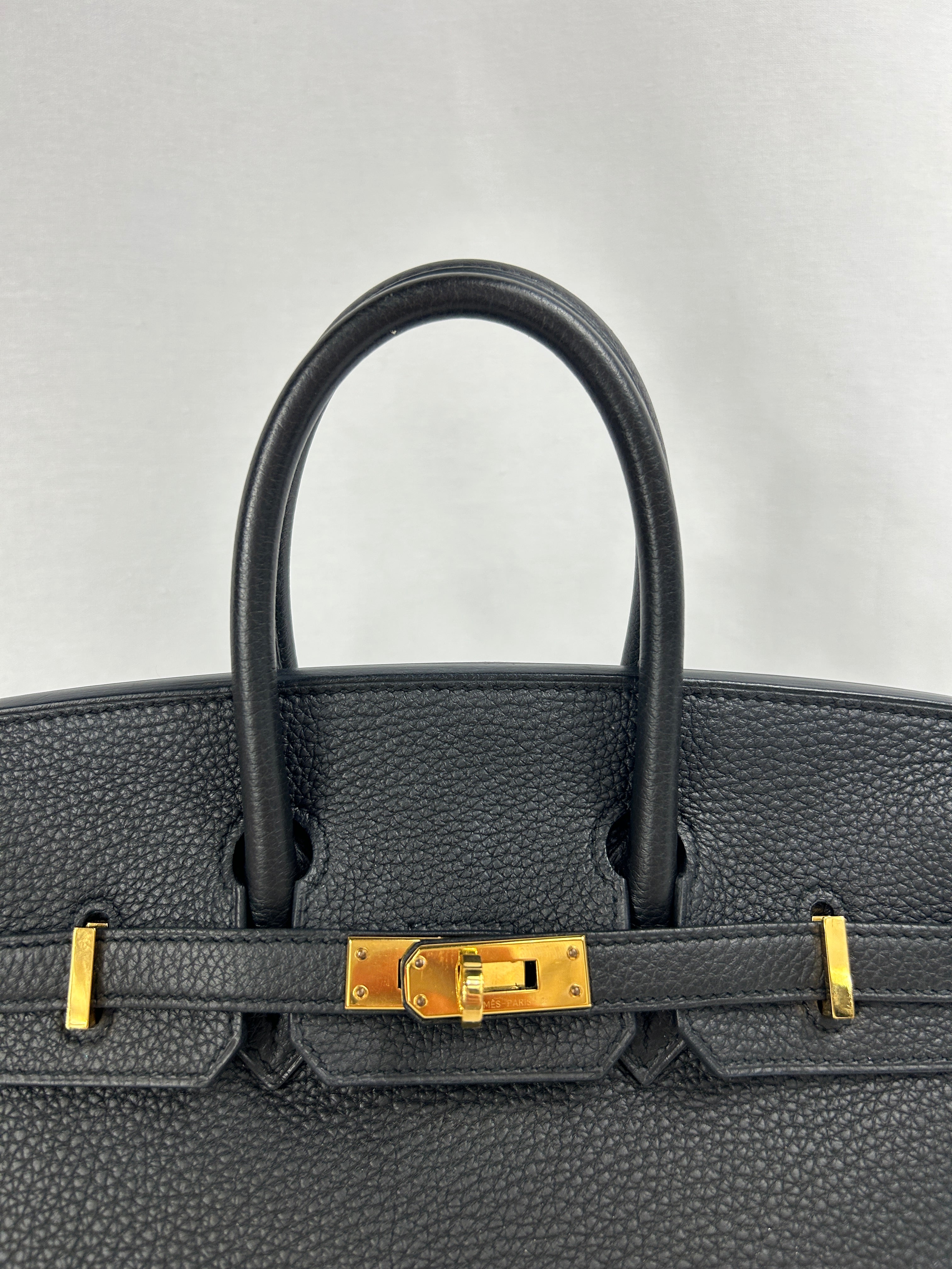 Black Togo Birkin 25 W/GHW
