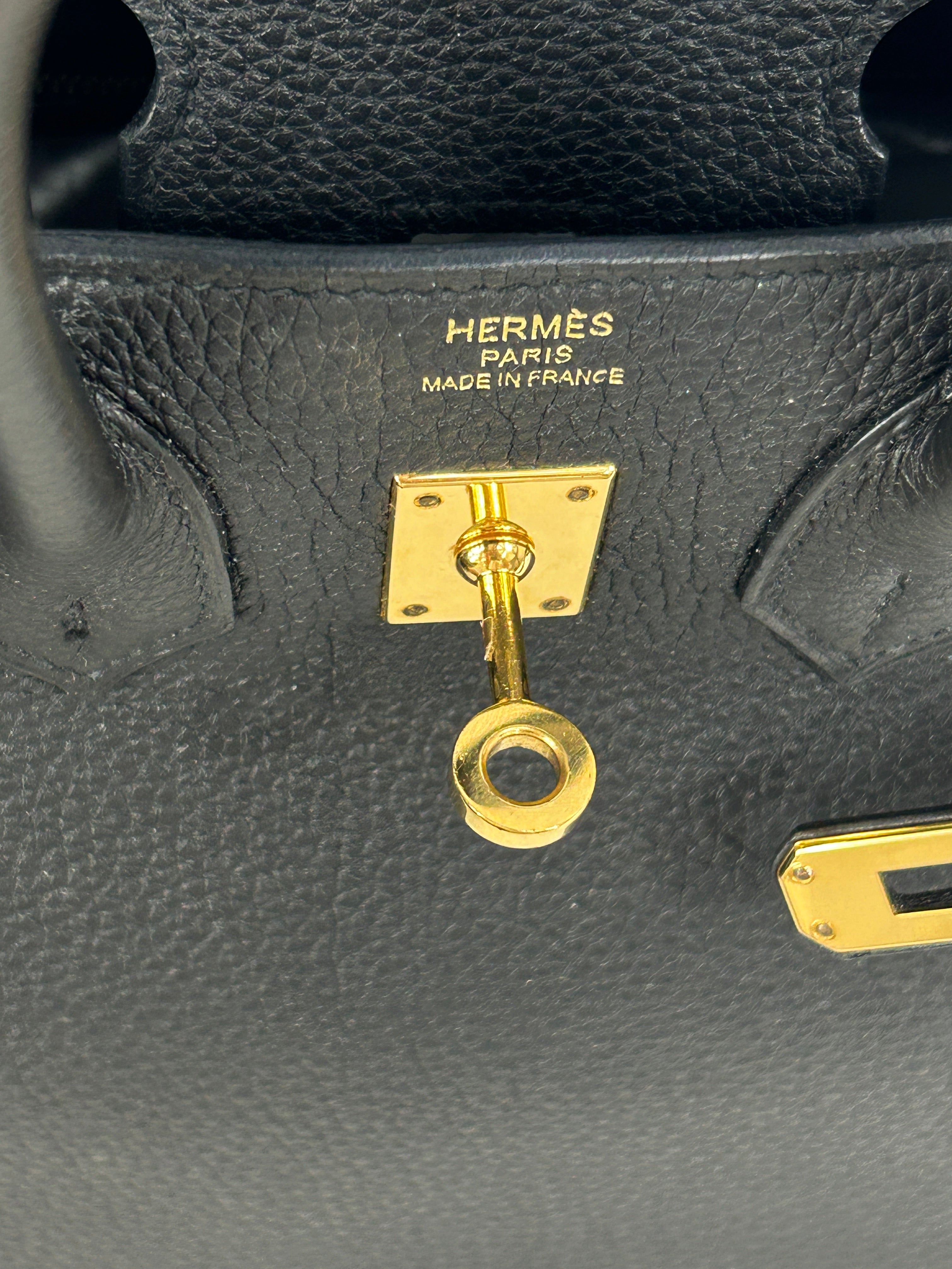 Black Togo Birkin 25 W/GHW