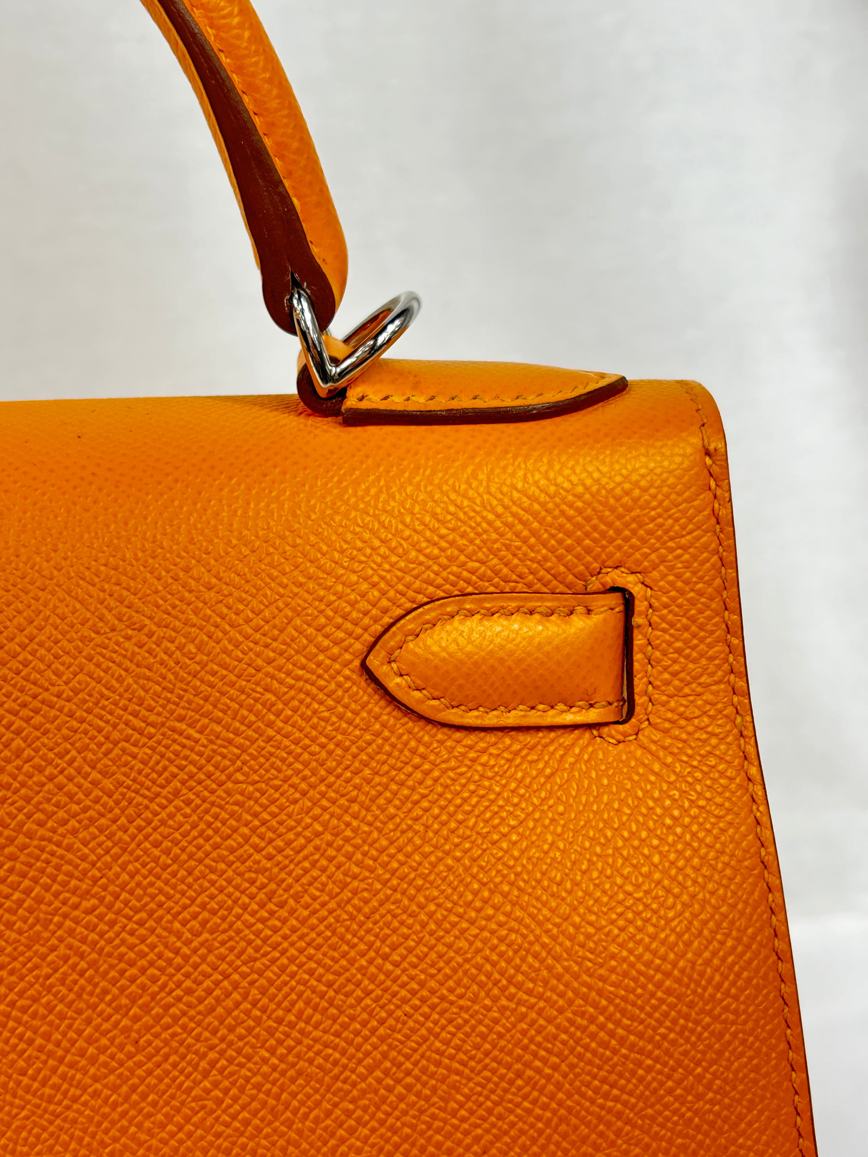 Jaune D’or Espom Leather Seller Kelly 28 w/ PHW