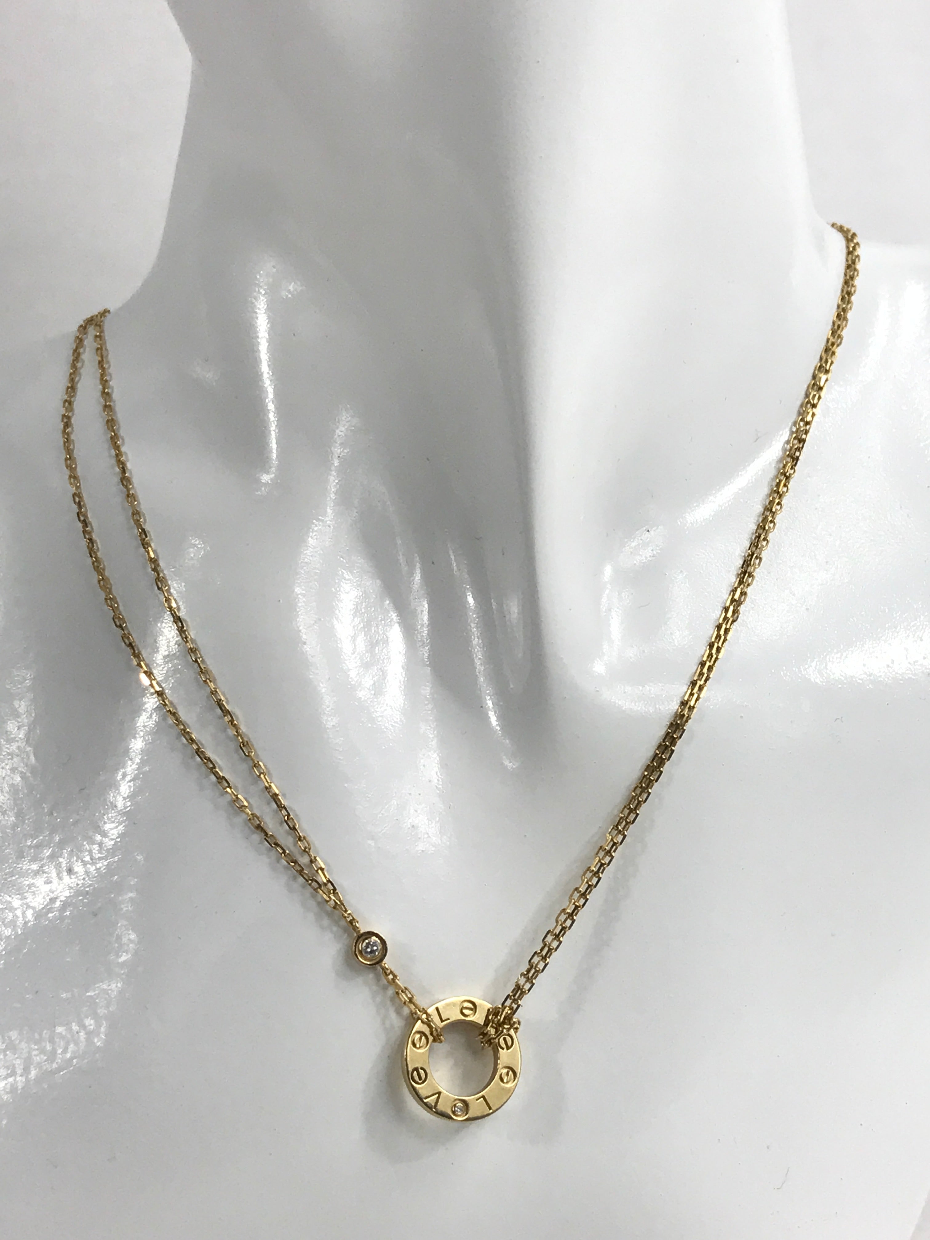 18K Yellow Gold Love Necklace