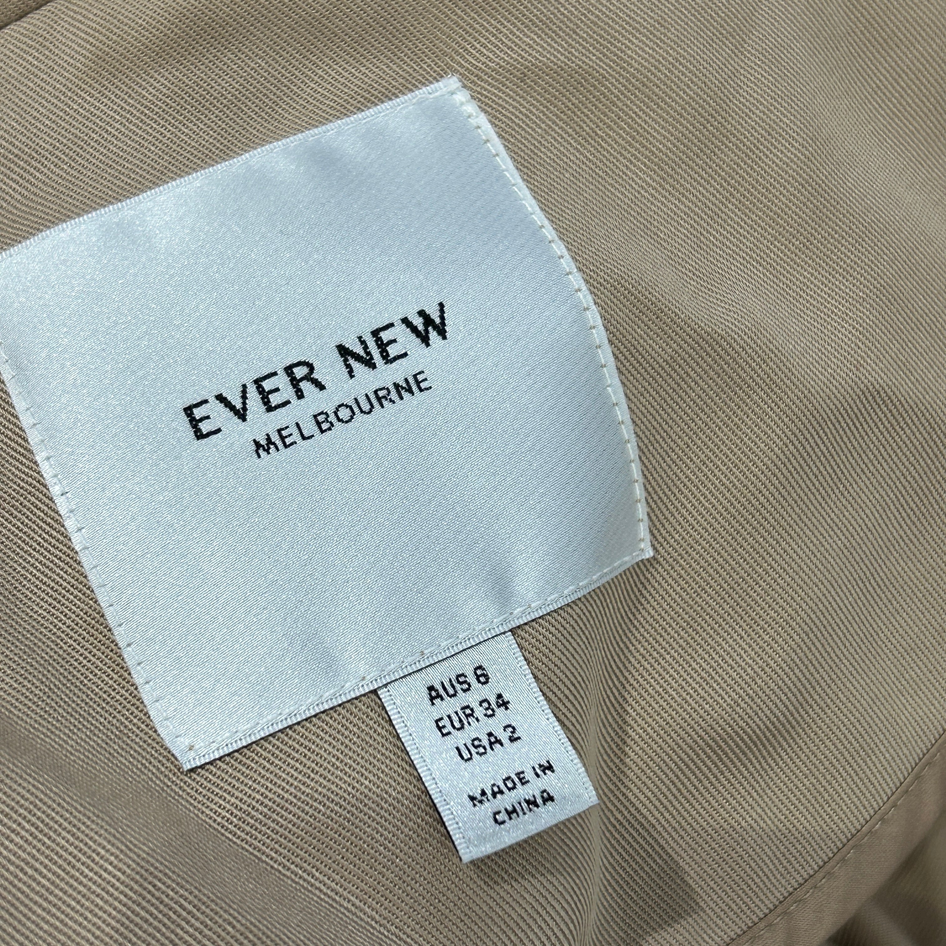 EVER NEW Camel Trench Belted Coat