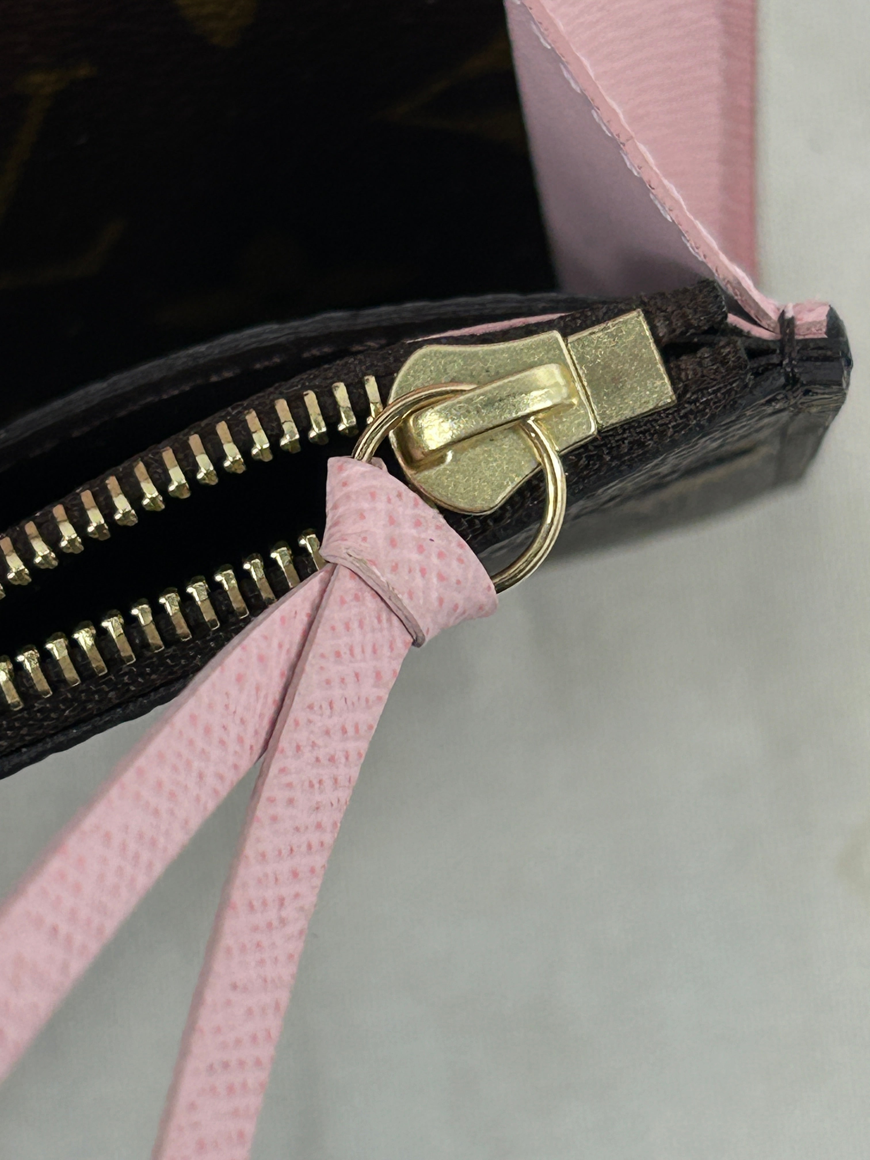 Monogram Coated Canvas Rose Ballerina Leather Emilie Long Snap Wallet