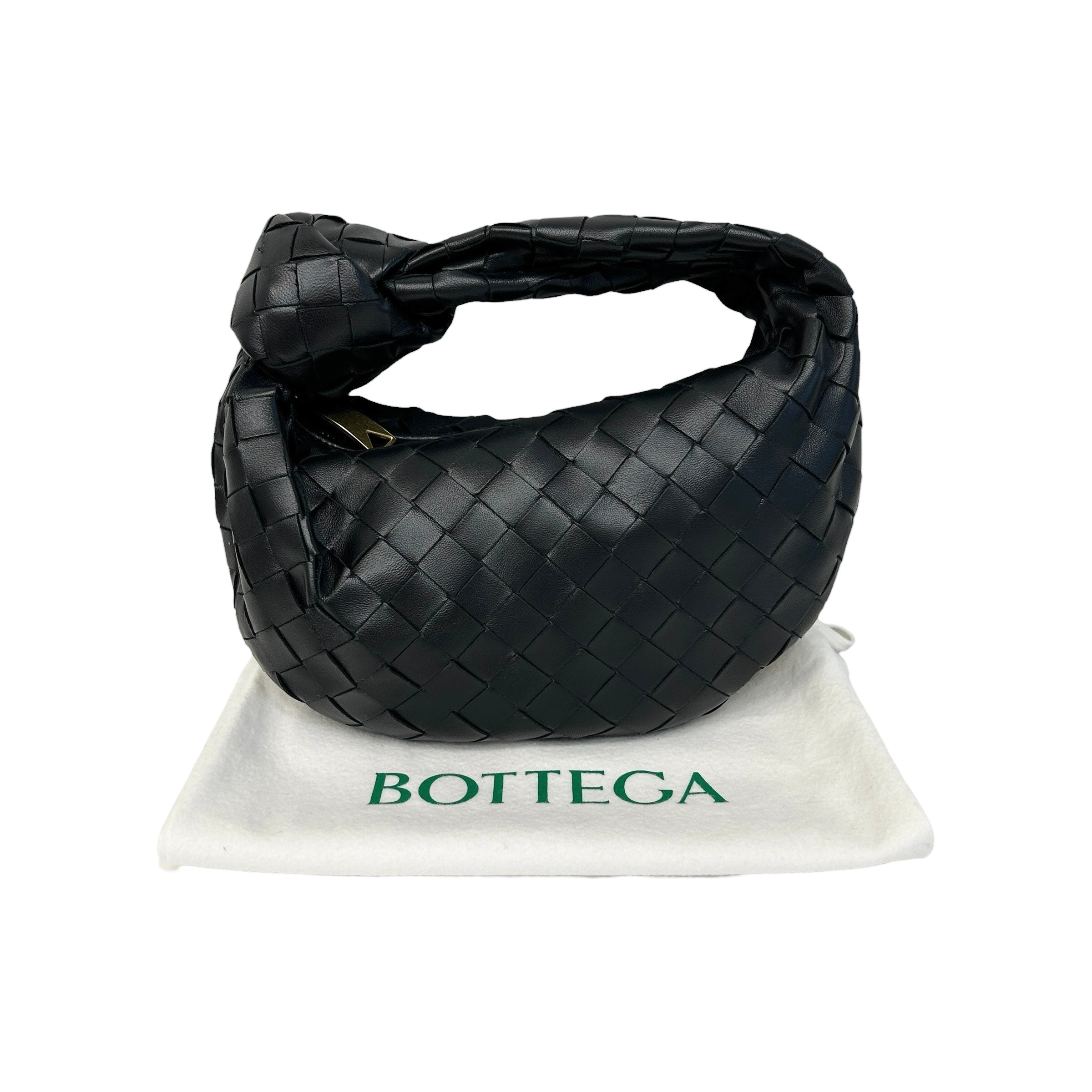 Black Nappa Intrecciato Mini Jodie w/GHW - Haute Classics