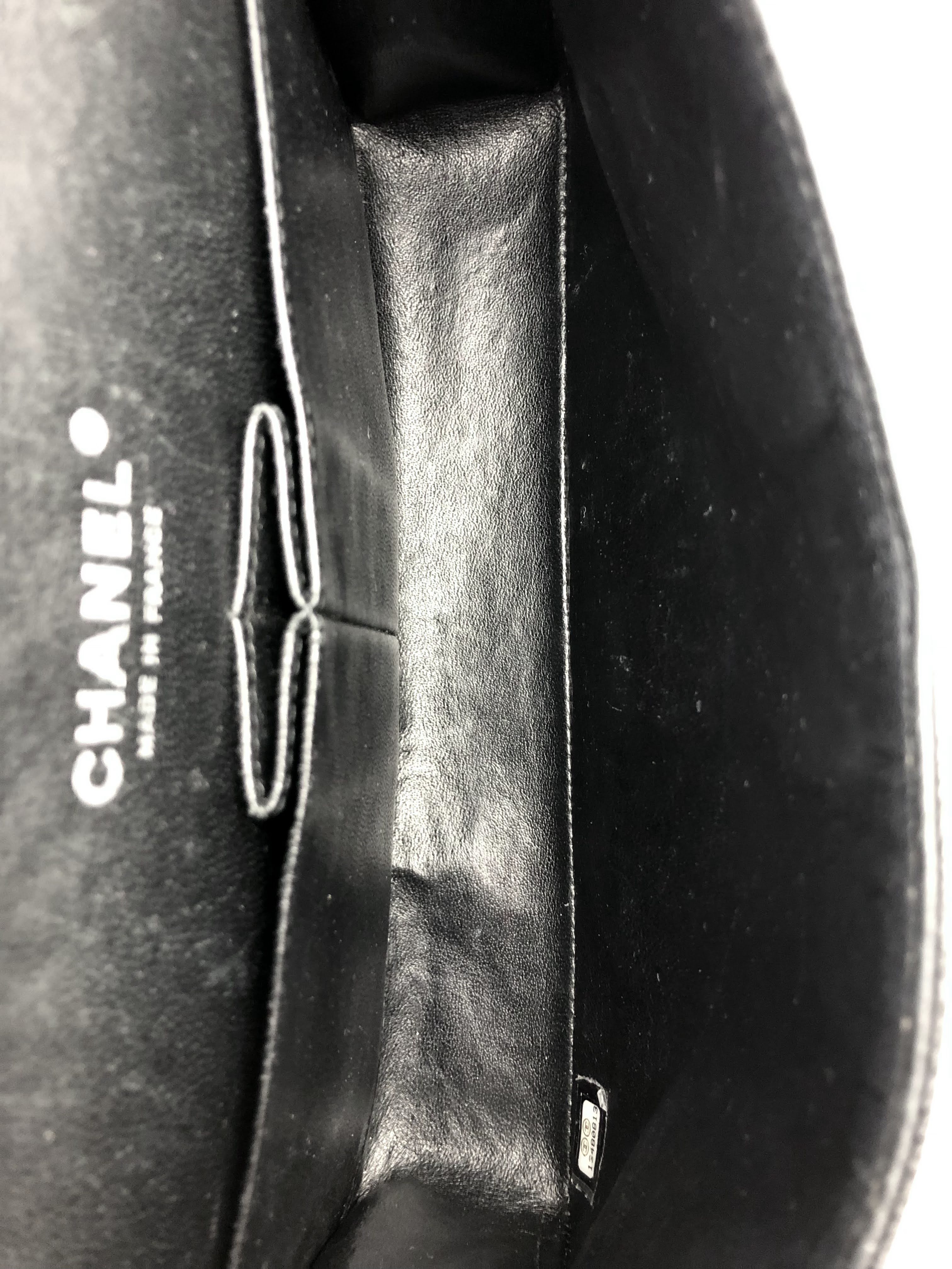 Black Caviar Double Flap Medium Bag w/SHW
