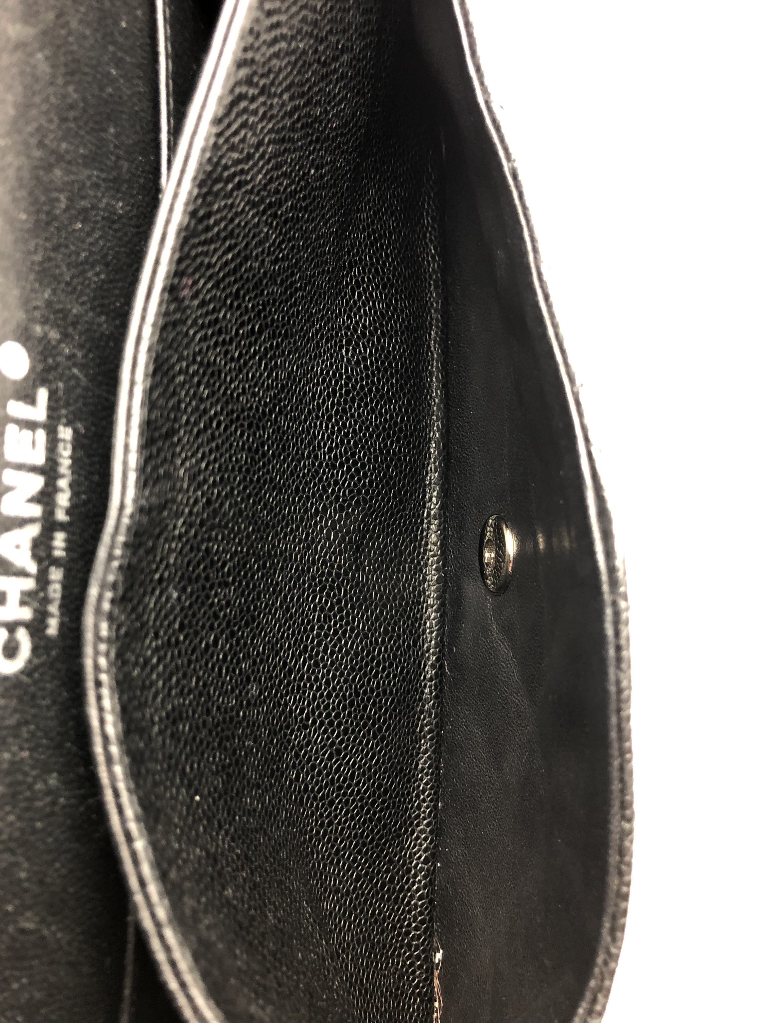 Black Caviar Double Flap Medium Bag w/SHW