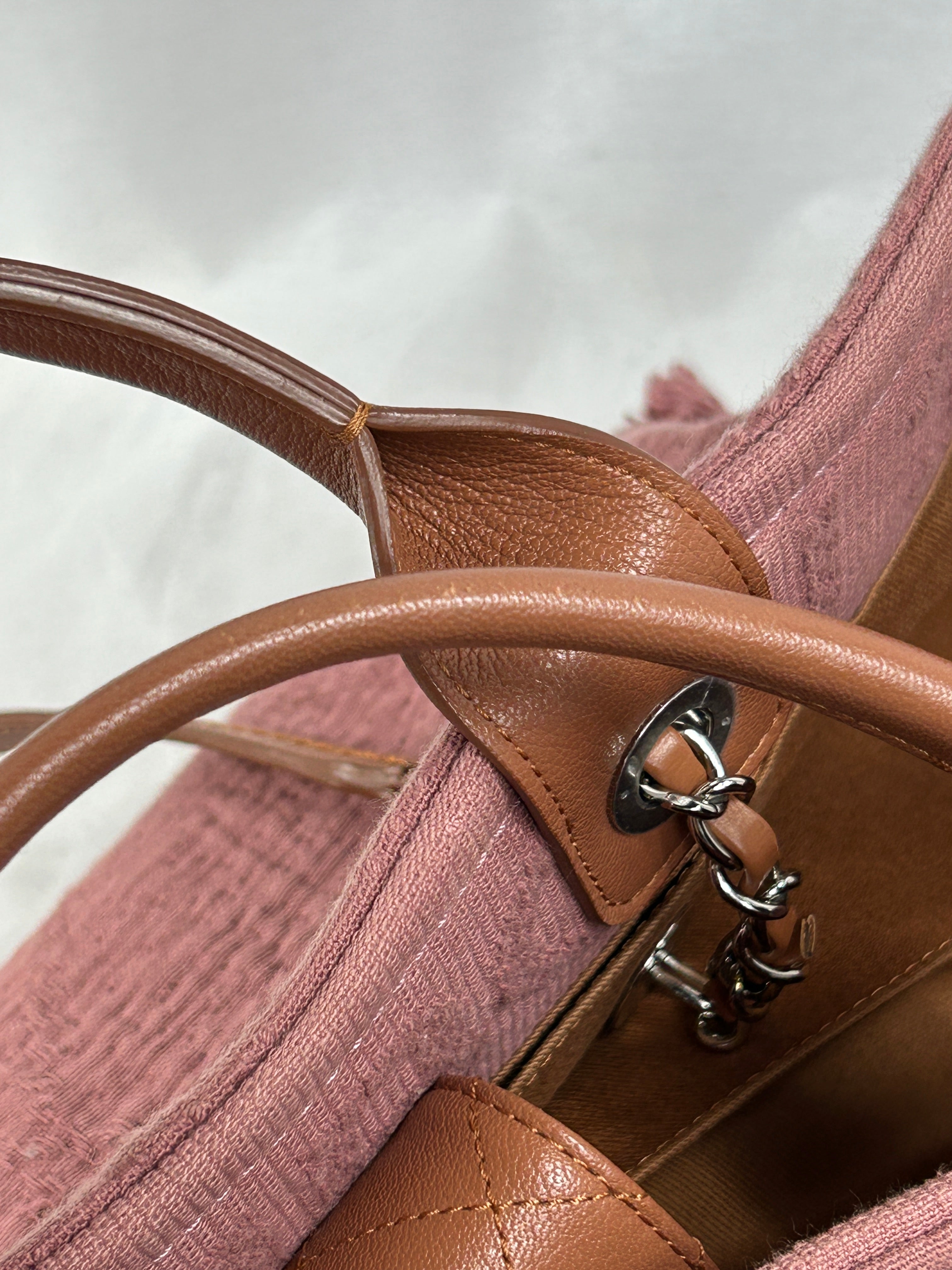 Pink Large Double Face Shopping Tote w/SHW