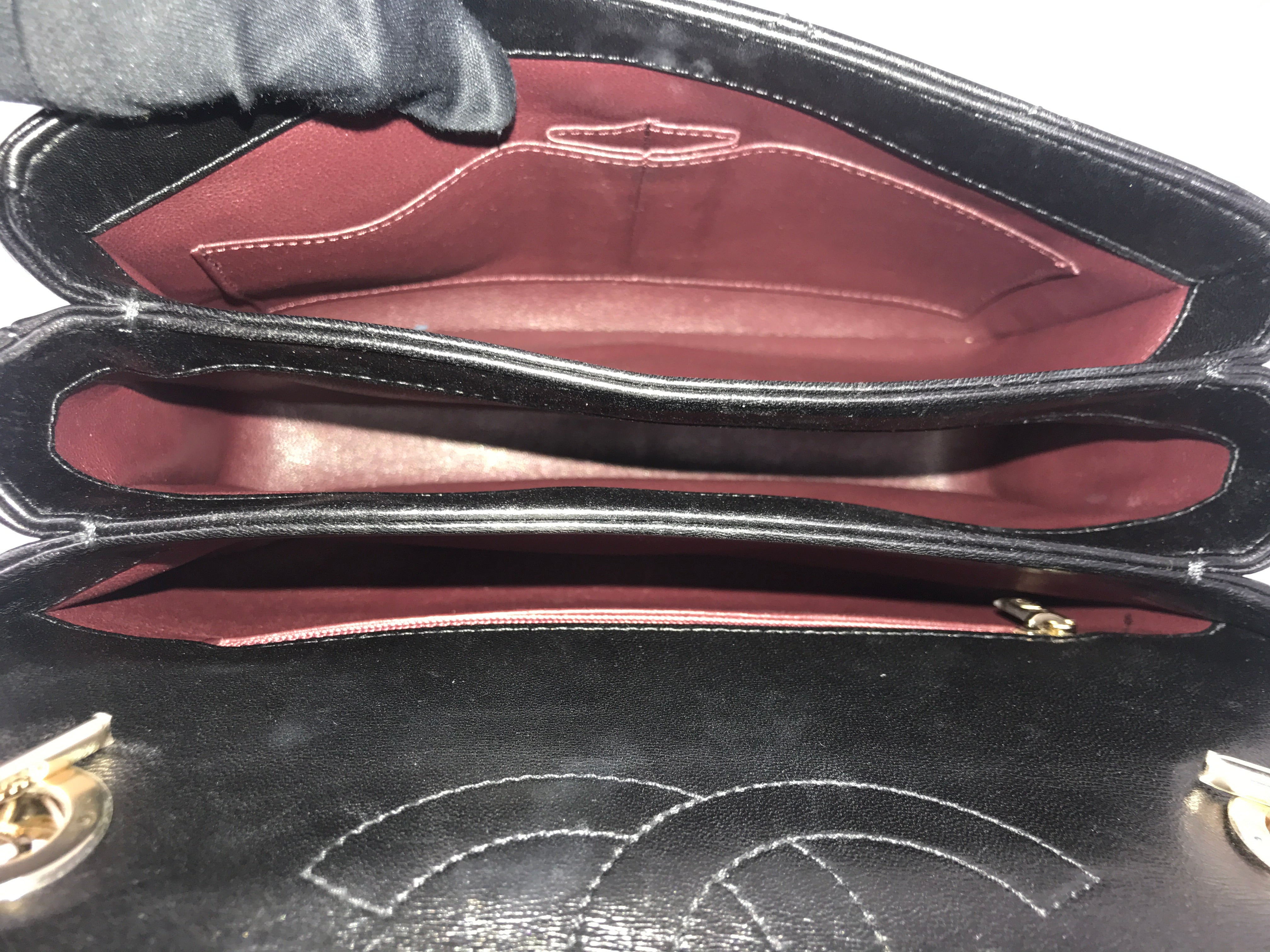 Black Lambskin Quilted Small Trendy W/GHW