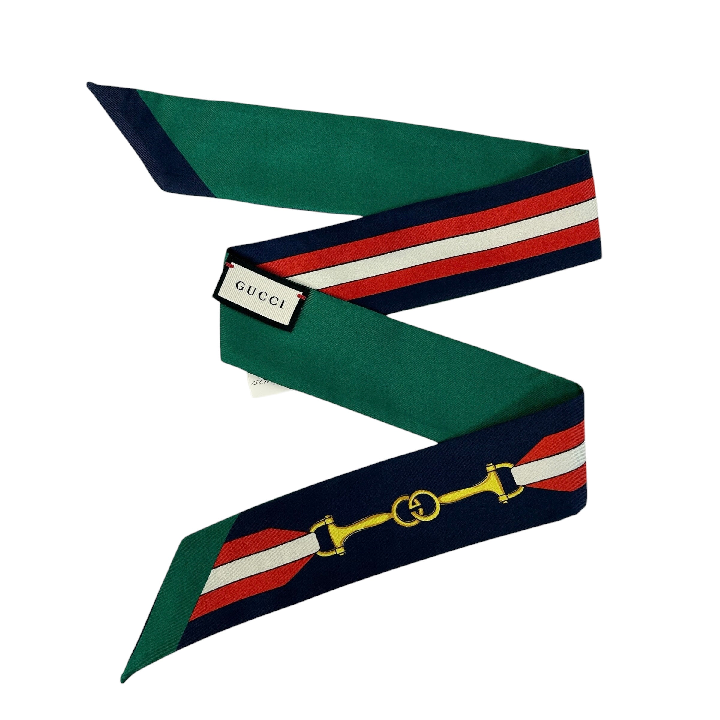 Green/Red/Navy twilly - Haute Classics