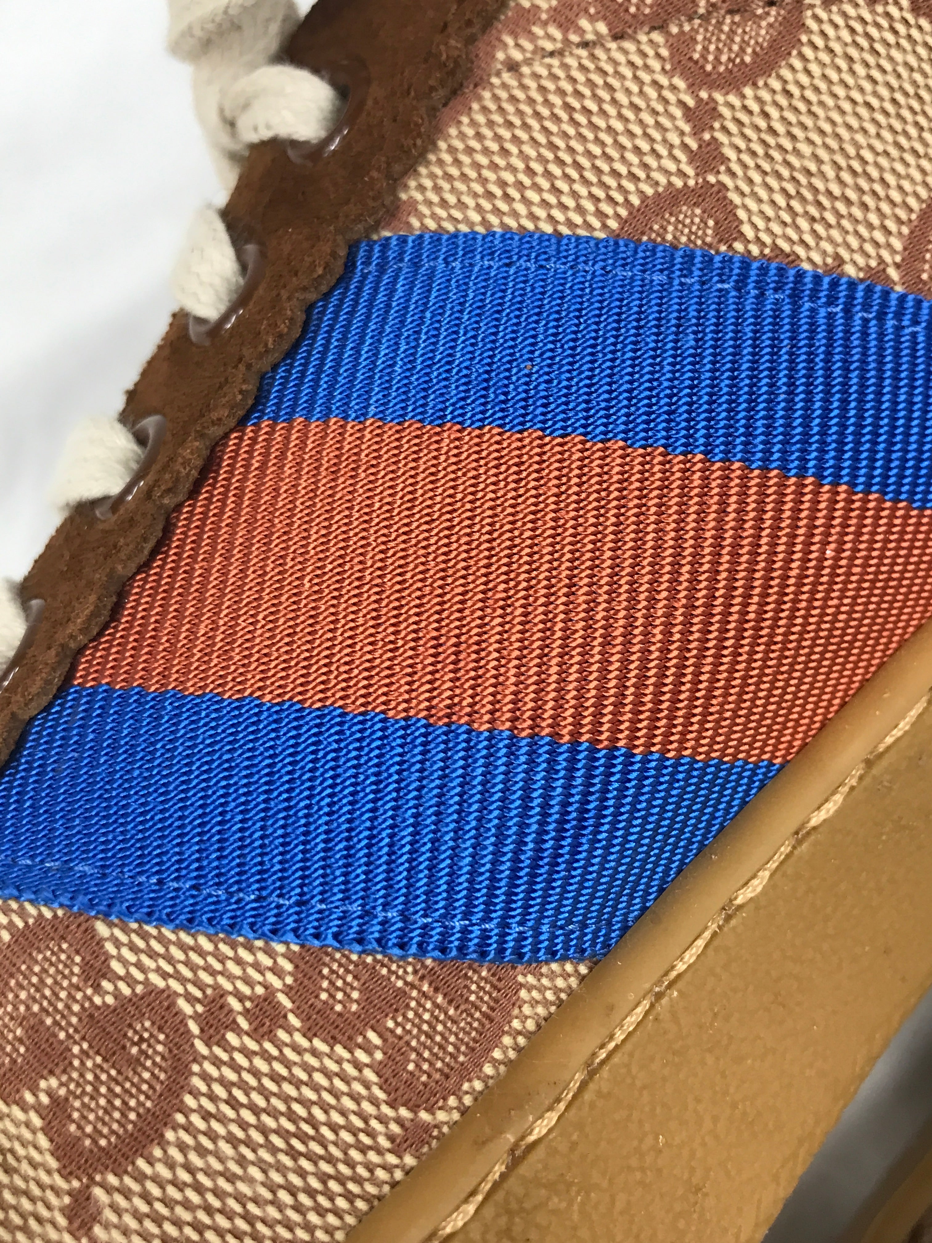 Brown Suede/Brown Monogram Web Men's G74 Sneakers
