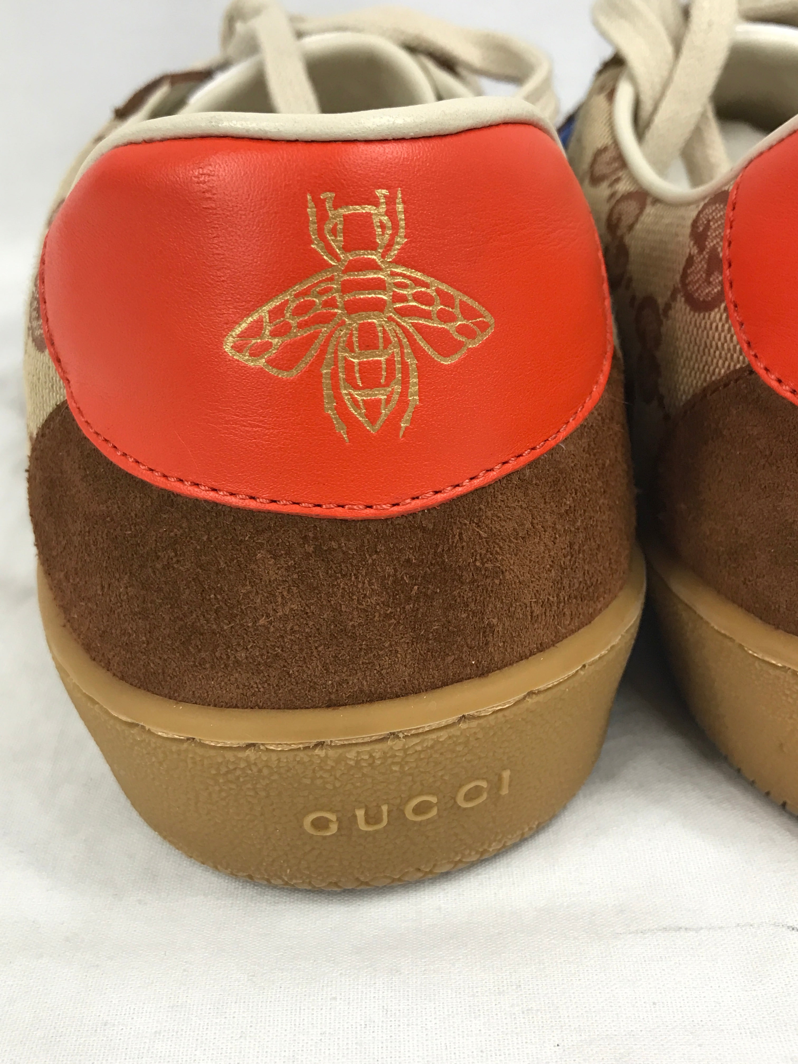 Brown Suede/Brown Monogram Web Men's G74 Sneakers