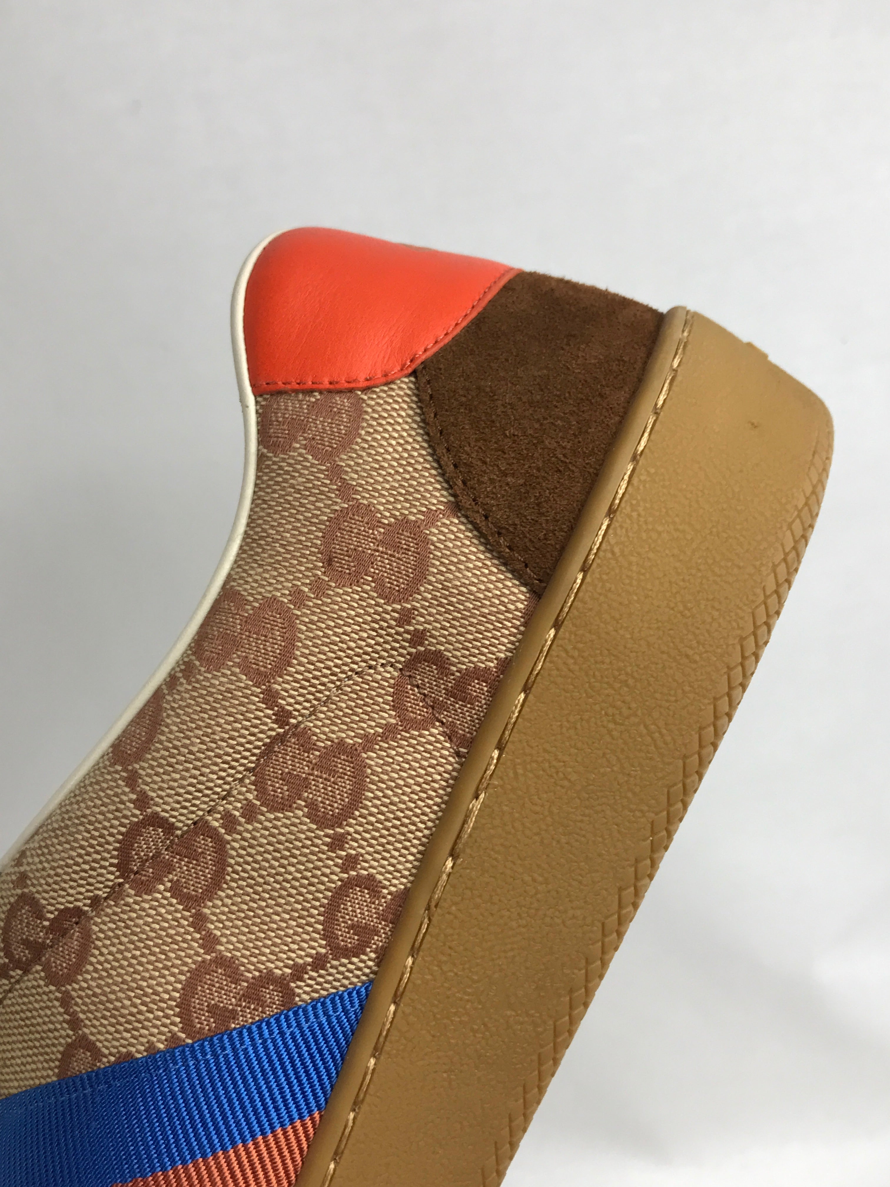 Brown Suede/Brown Monogram Web Men's G74 Sneakers