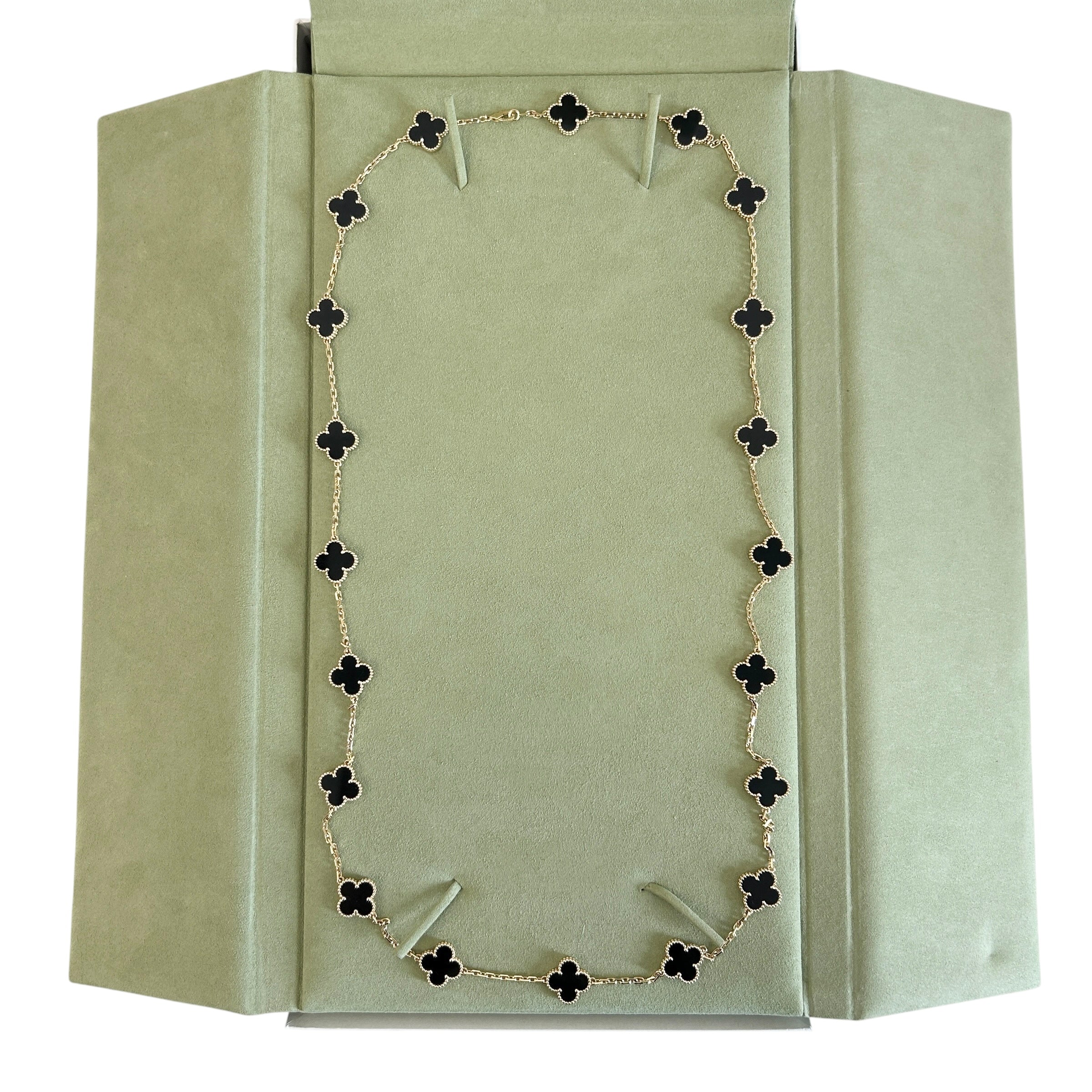 Vintage Alhambra 20-Motifs Long Necklace w/18K GHW - Haute Classics